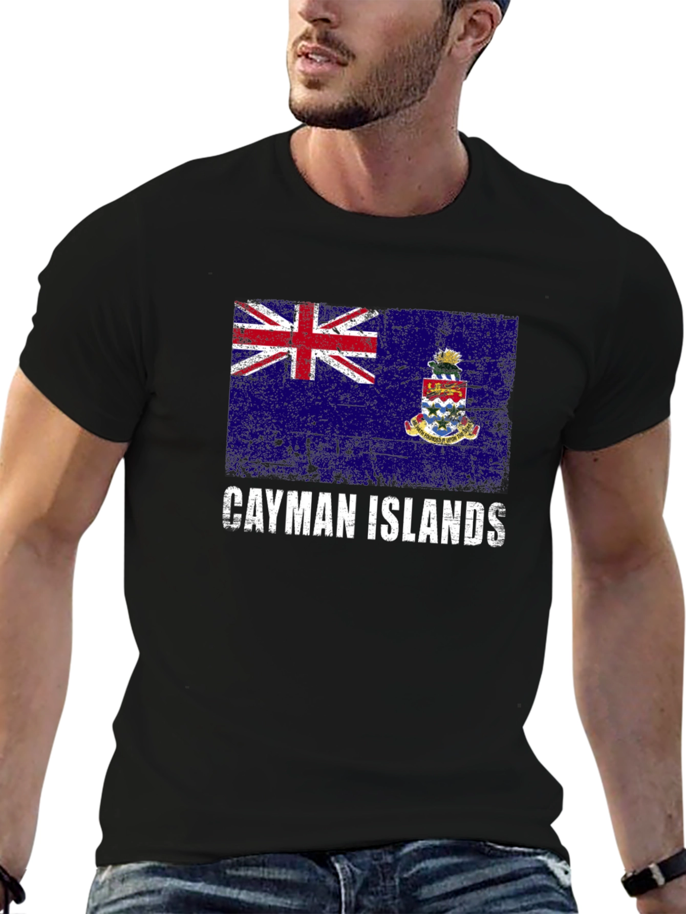 Cayman Islands Flag Graphic T-Shirt
