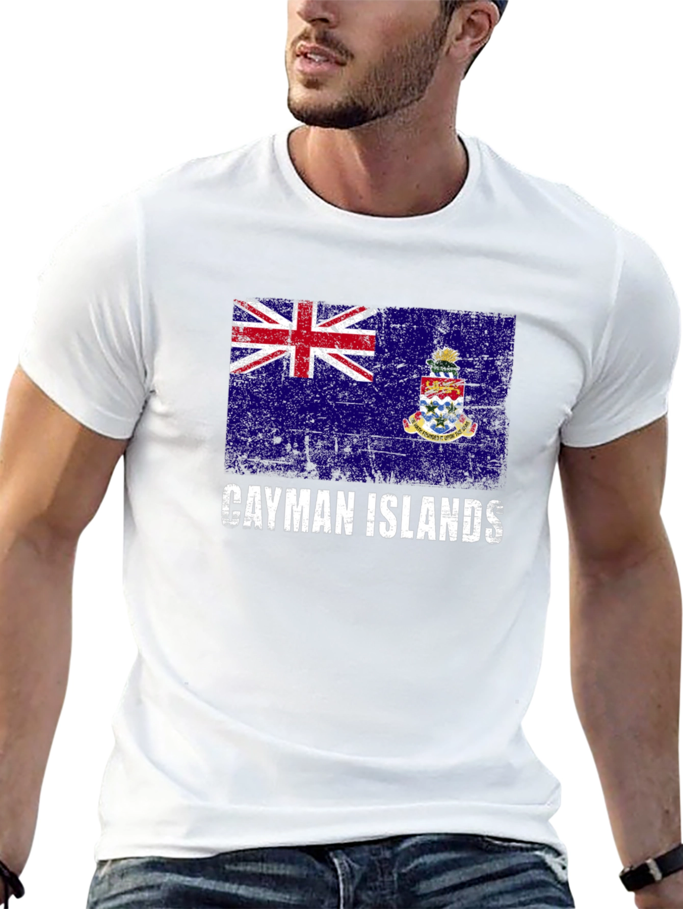 Cayman Islands Flag Graphic T-Shirt