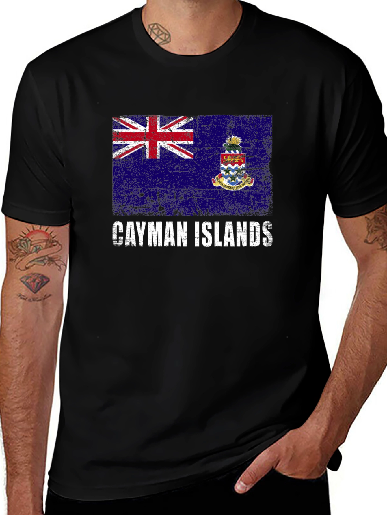 Cayman Islands Flag Graphic T-Shirt