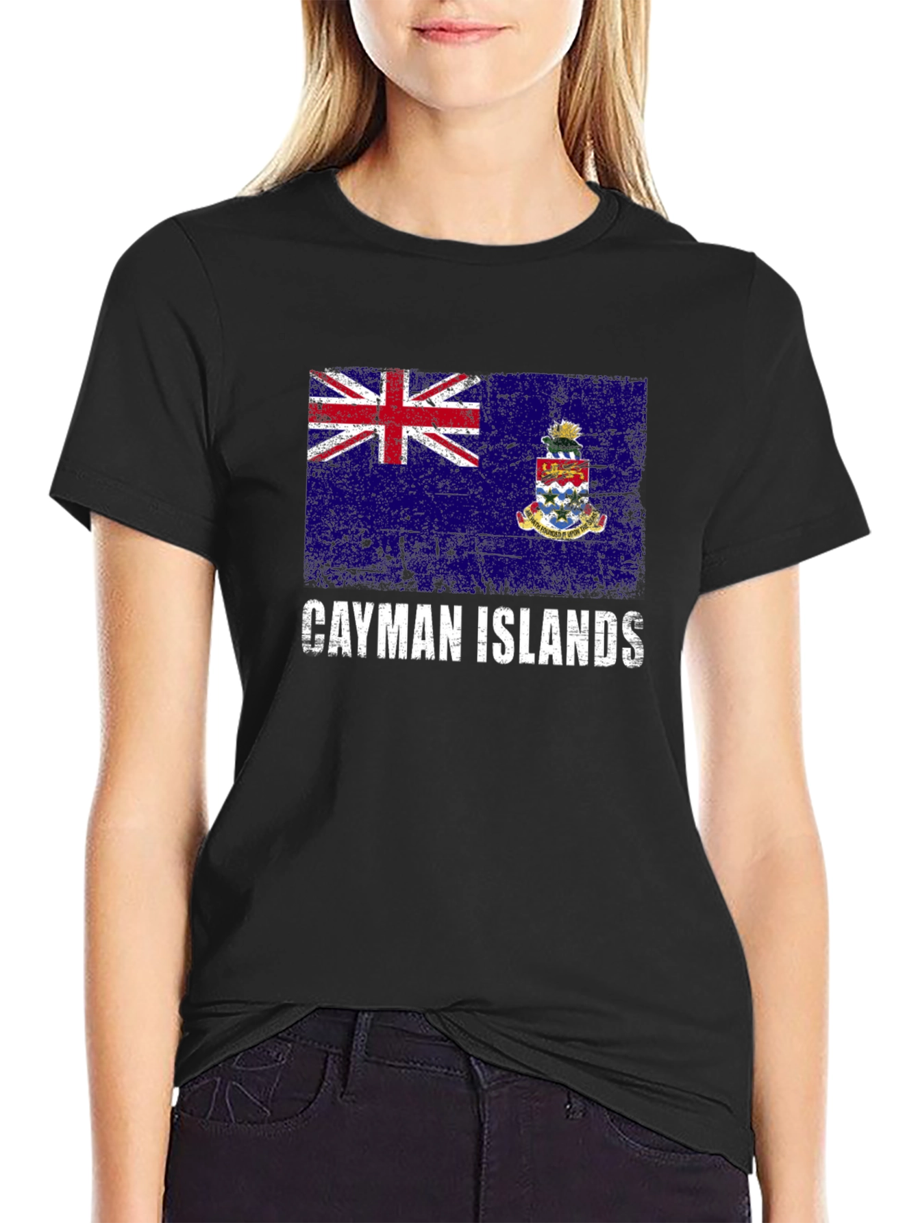 Cayman Islands Flag Graphic T-Shirt