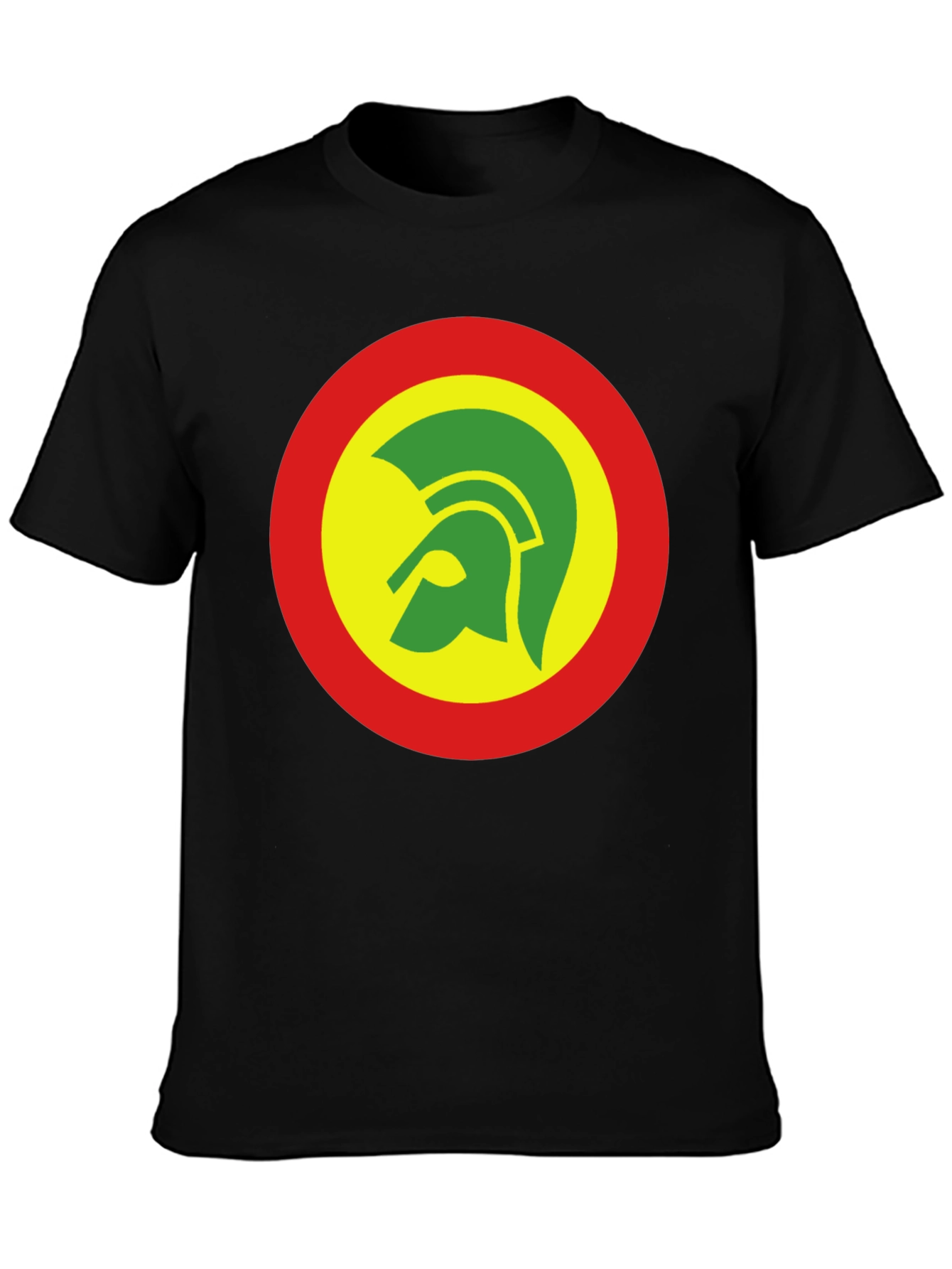 Rasta Trojan Helmet Graphic Tee - Black