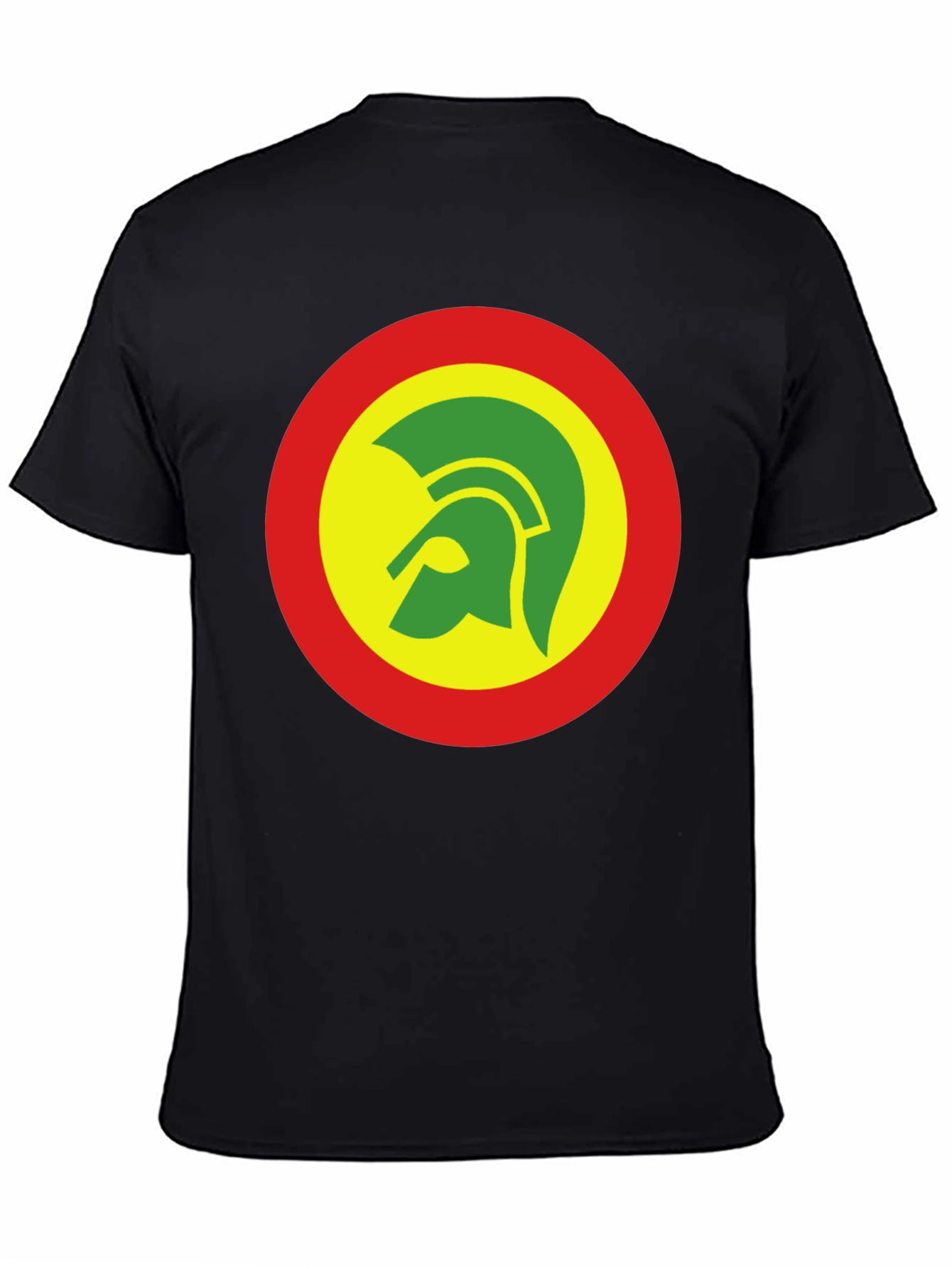 Rasta Trojan Helmet Graphic Tee - Black