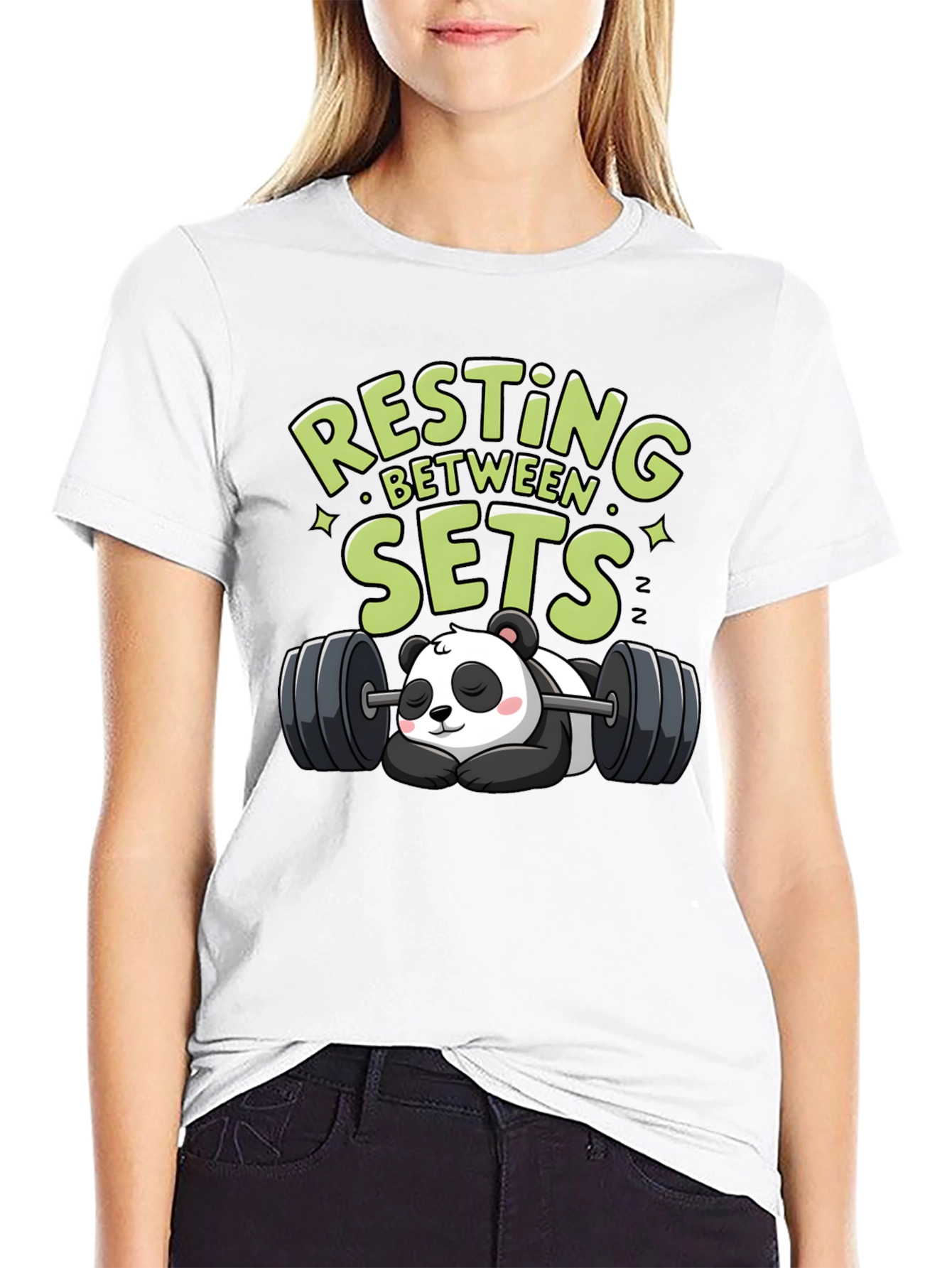 Resting Between Sets Panda Graphic Tee