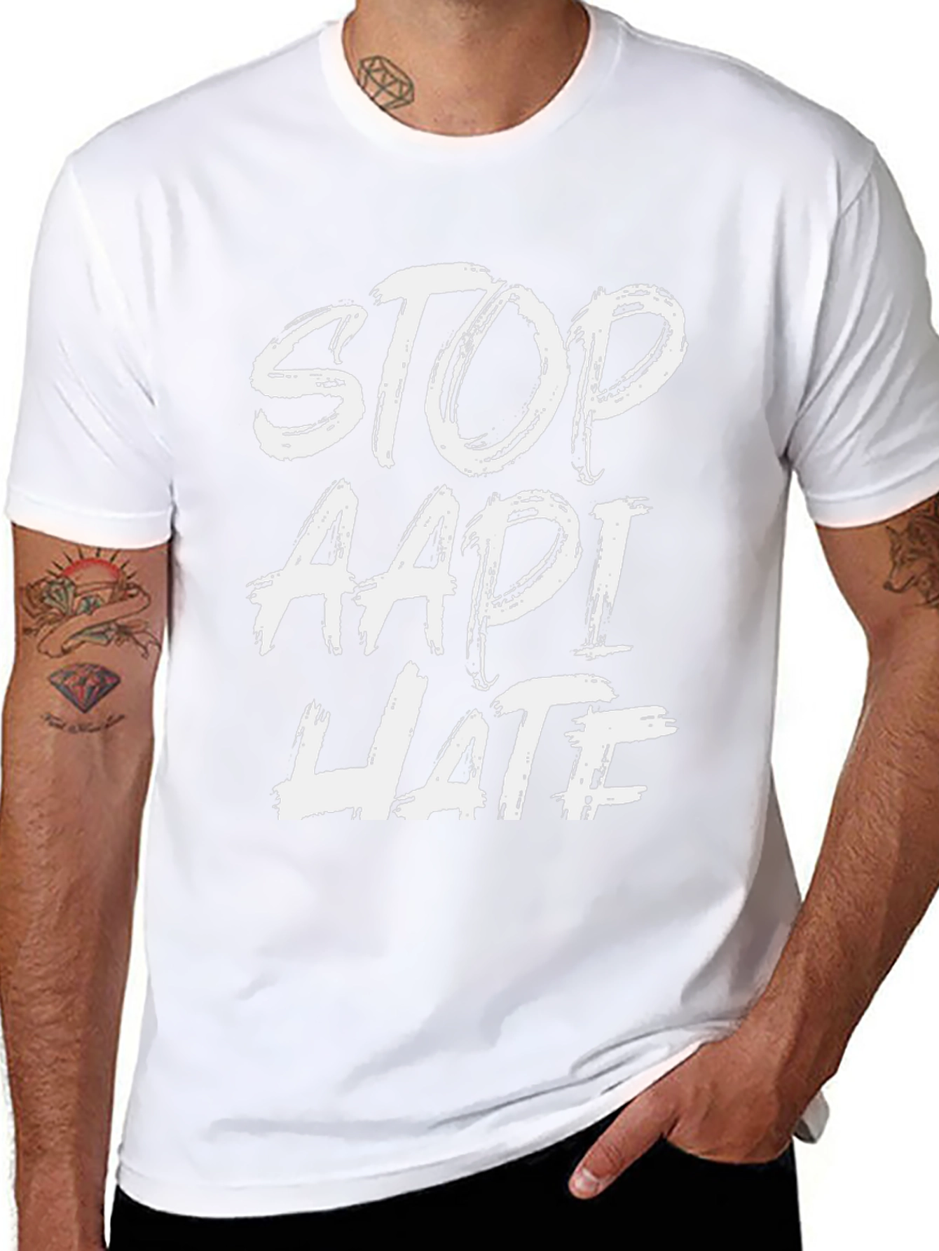 Stop AAPI Hate Black Graphic Tee