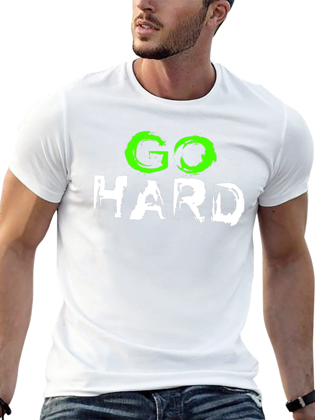 Go Hard Black Graphic T-Shirt