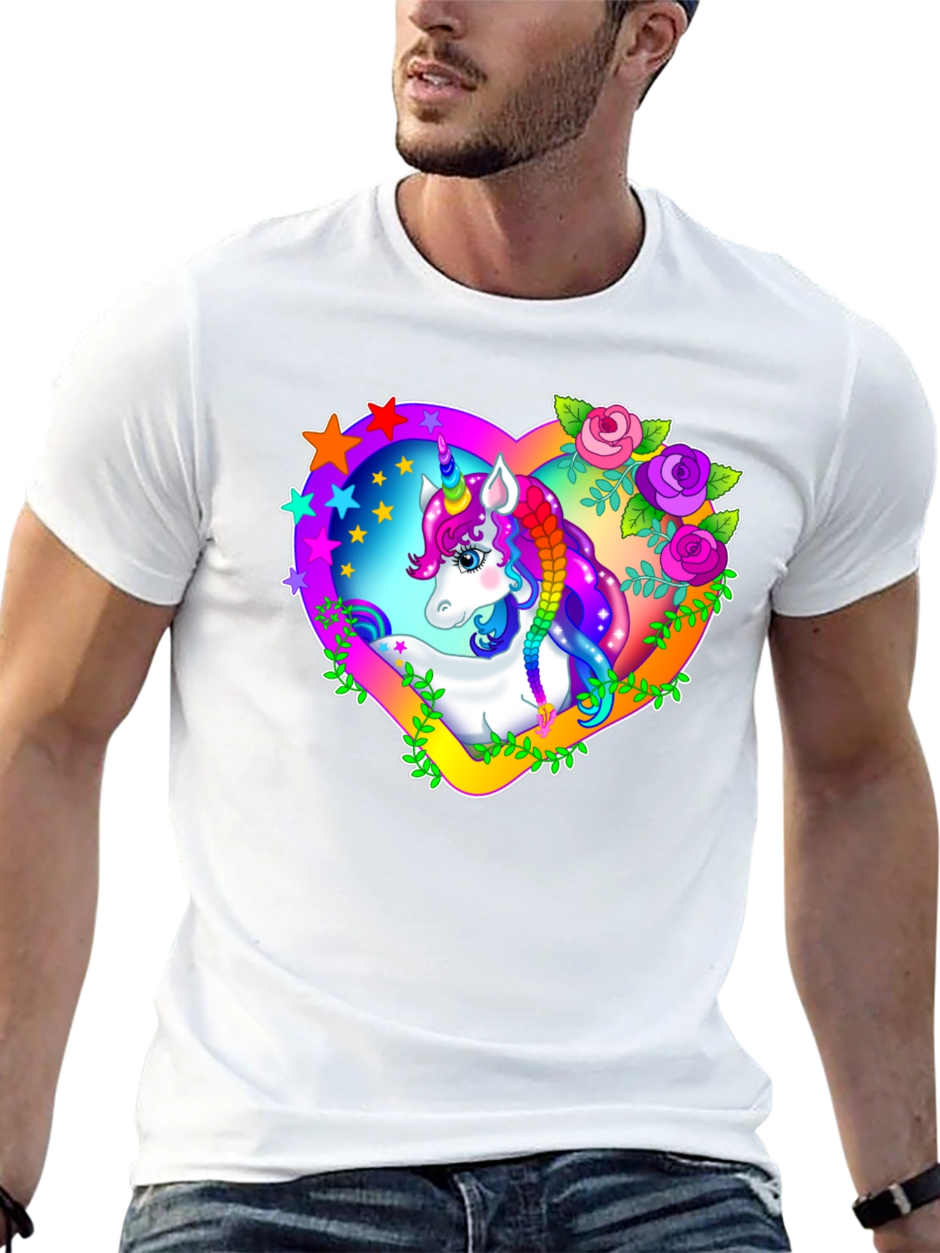 Unicorn Heart Graphic T-Shirt
