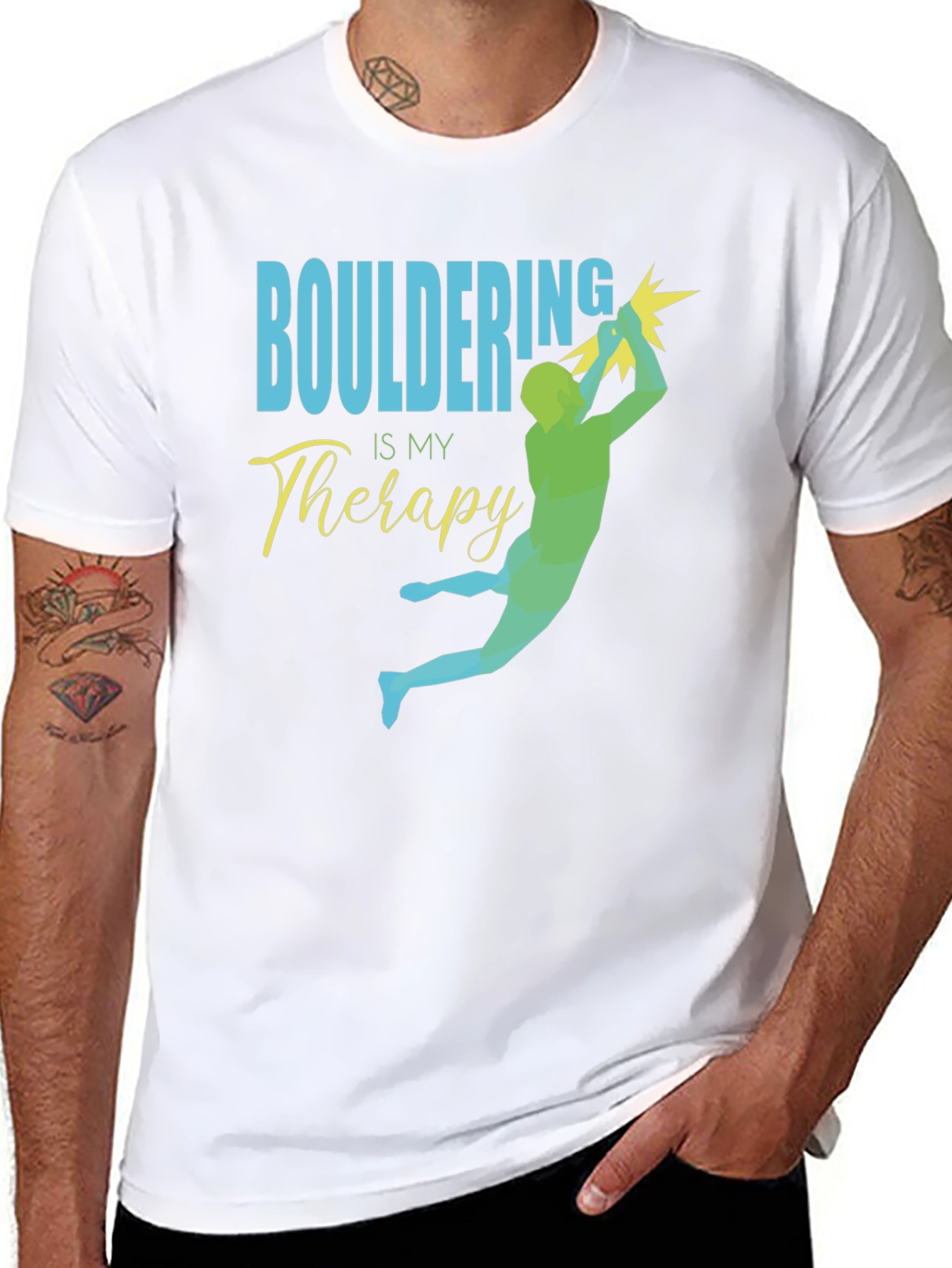 Bouldering is My Therapy T-Shirt