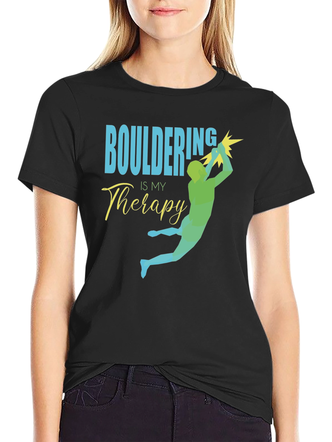 Bouldering is My Therapy T-Shirt