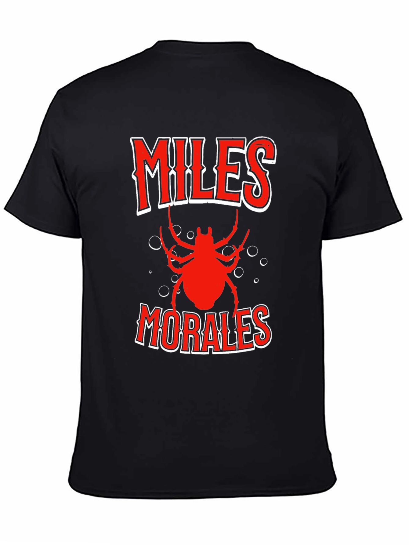Miles Morales Spider-Man Inspired Black T-Shirt