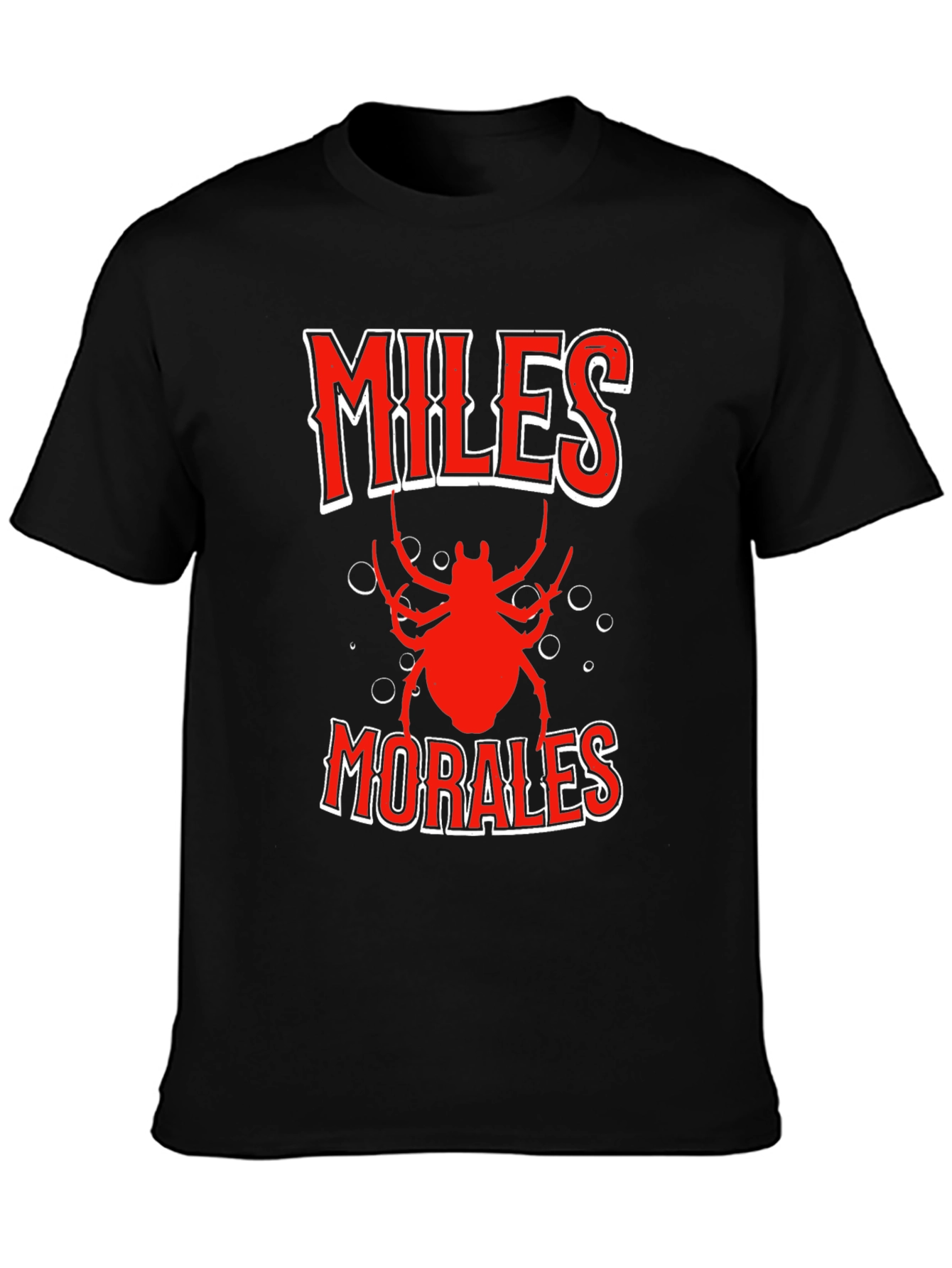 Miles Morales Spider-Man Inspired Black T-Shirt