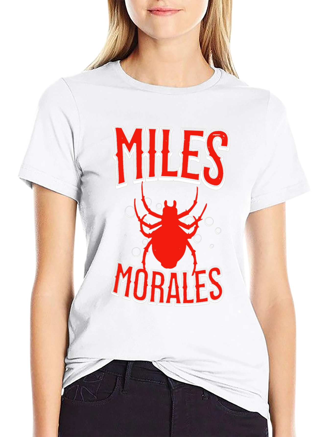 Miles Morales Spider-Man Inspired Black T-Shirt