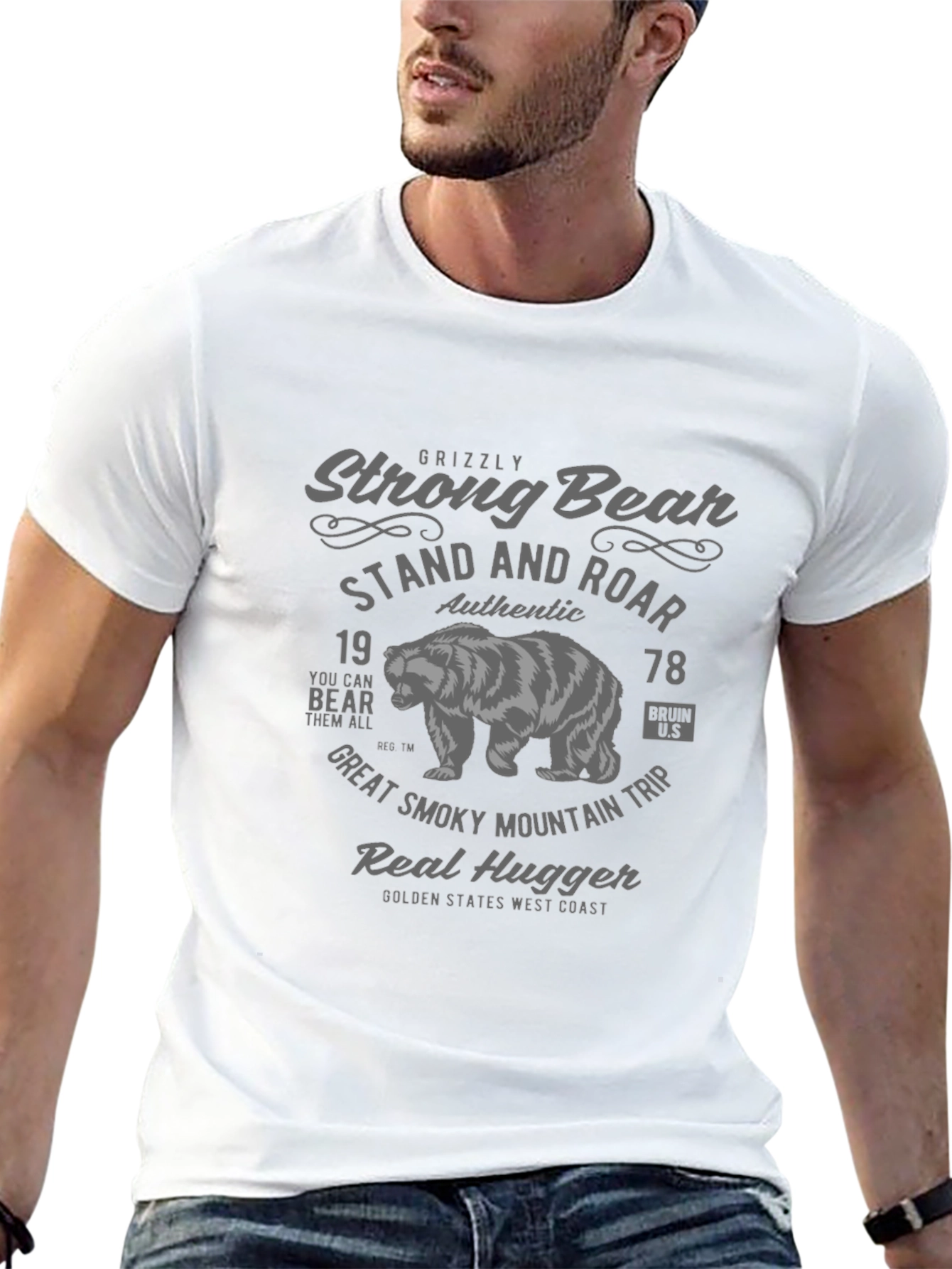 Grizzly Strong Bear Graphic T-Shirt