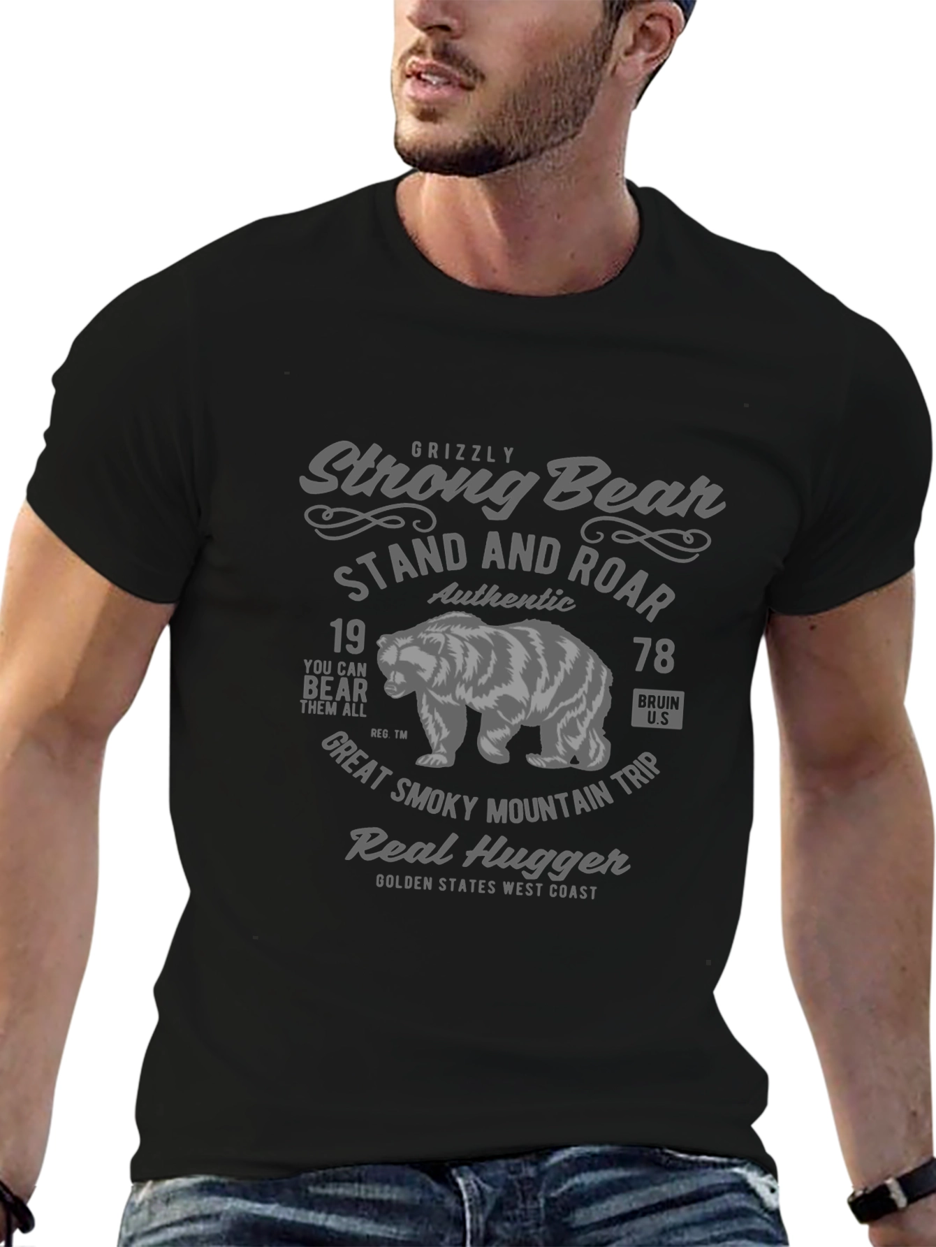 Grizzly Strong Bear Graphic T-Shirt