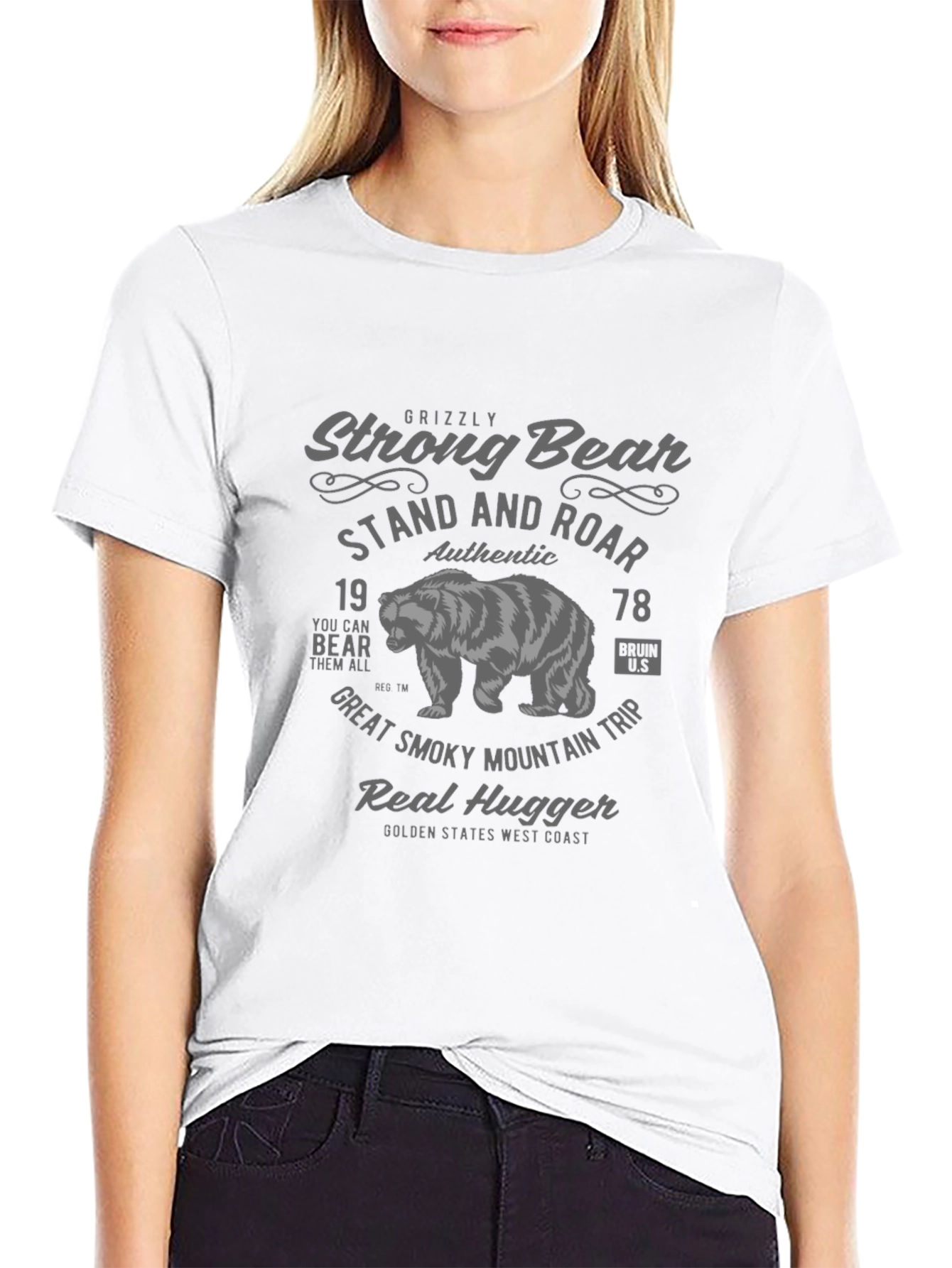 Grizzly Strong Bear Graphic T-Shirt