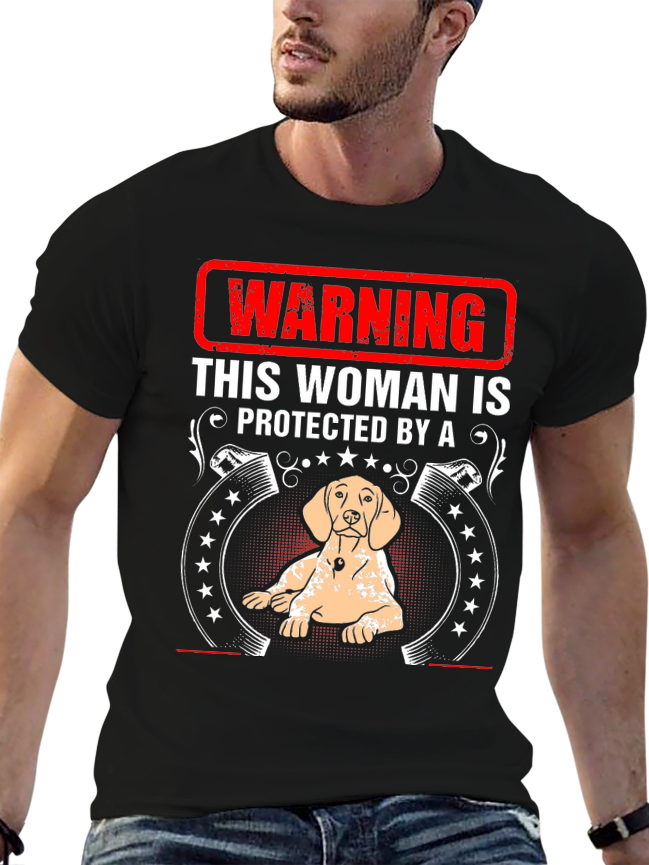 Warning This Woman is Protected by a Dog T-Shirt