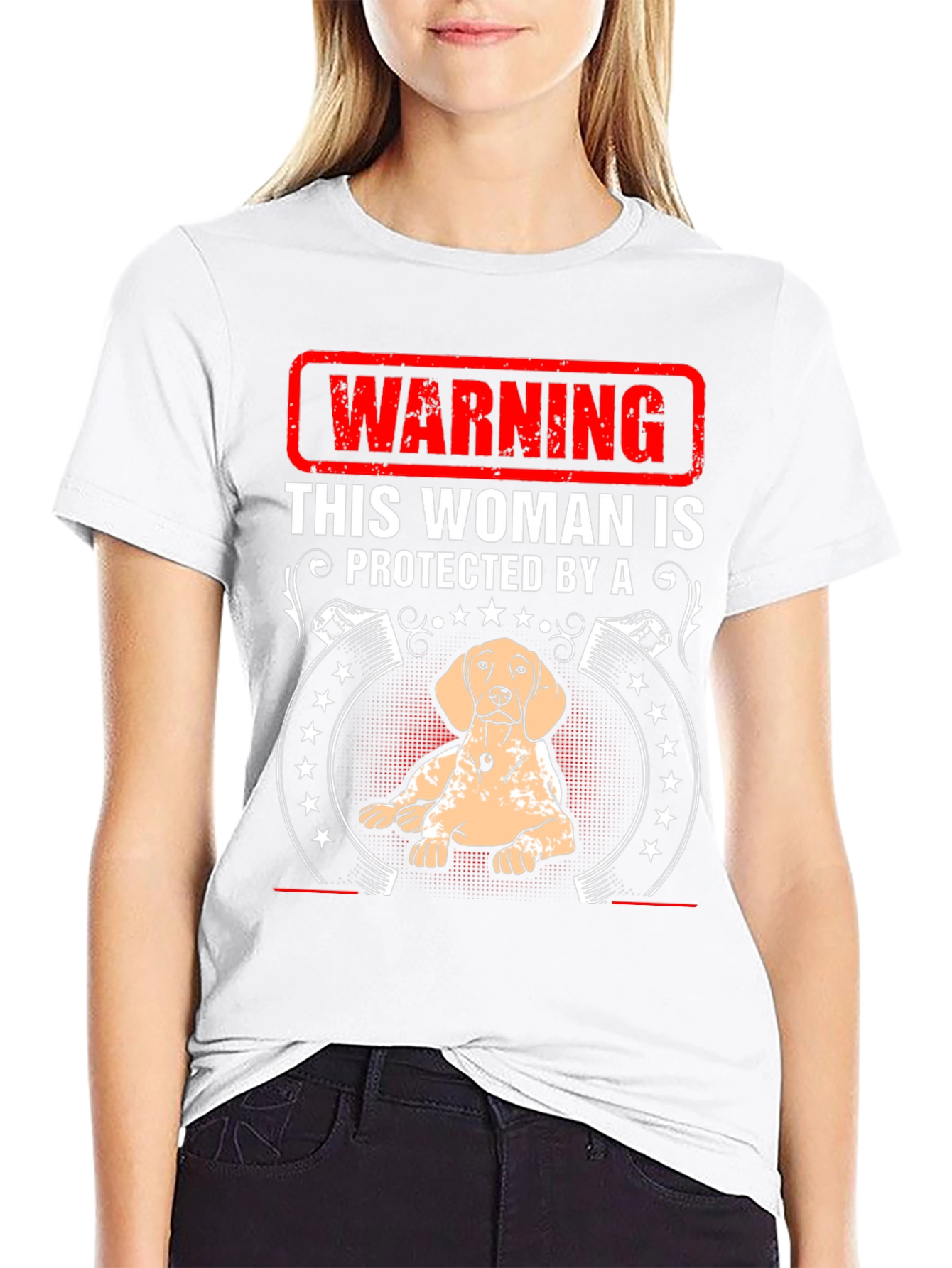 Warning This Woman is Protected by a Dog T-Shirt