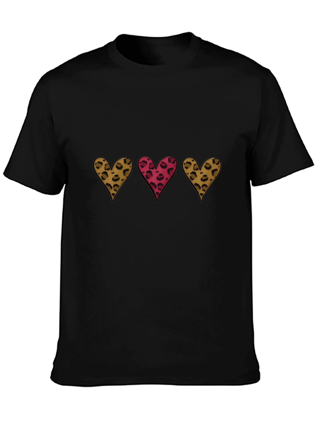 Leopard Heart Graphic Tee - Stylish Casual Wear