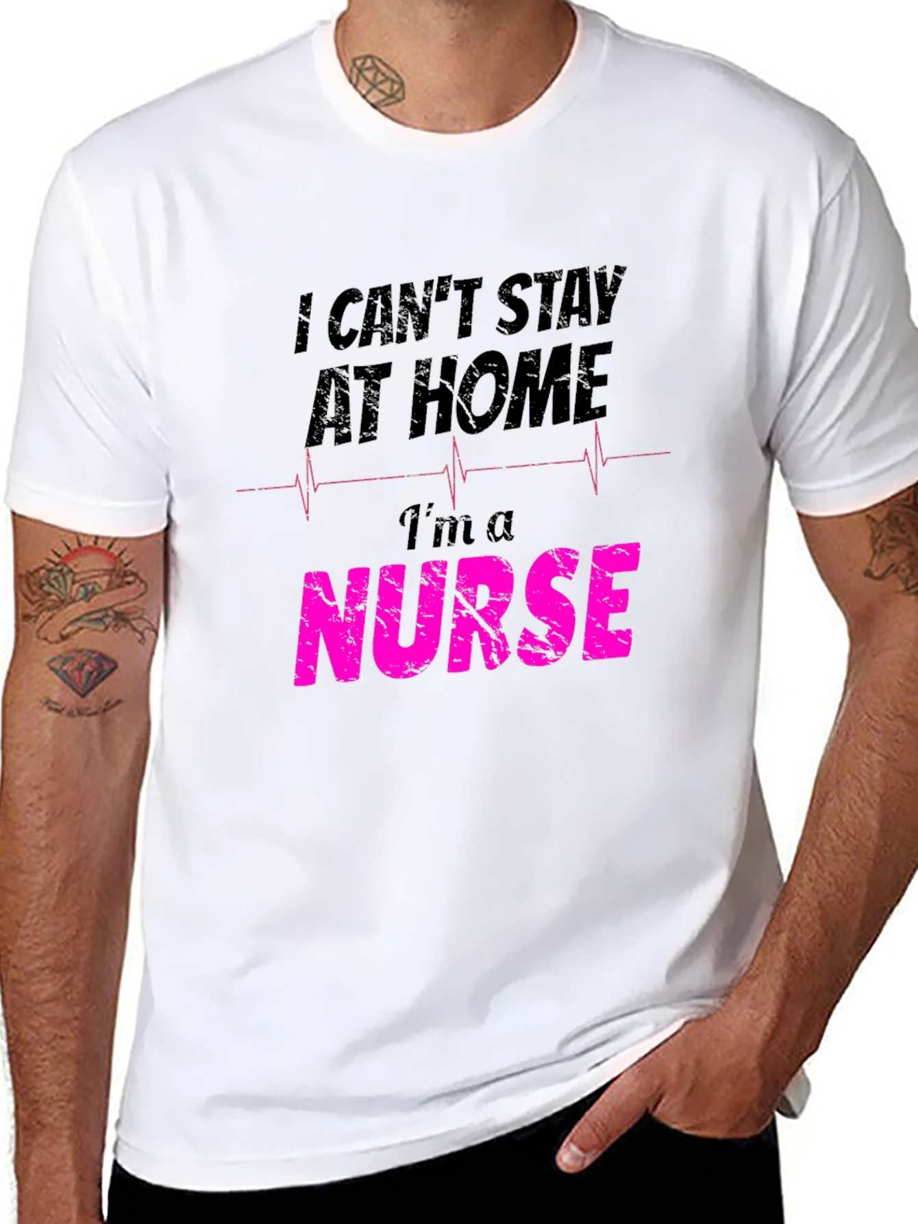 Nurse Graphic T-Shirt - I Cant Stay At Home