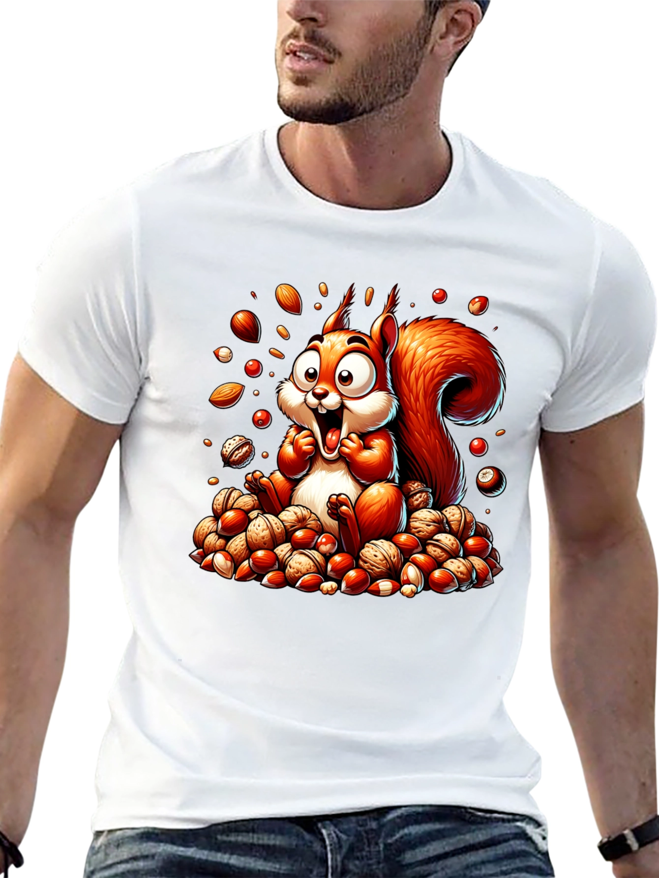 Squirrel Nut Lover T-Shirt - Cartoon Design