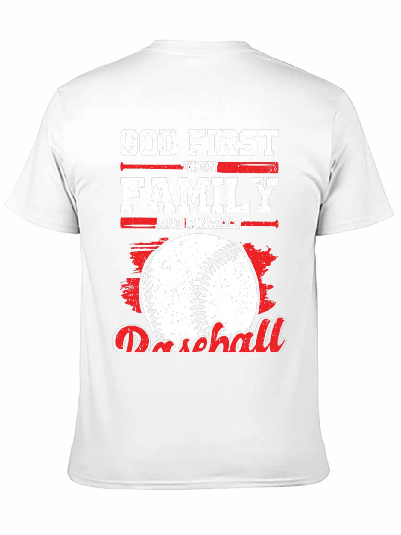 God First Family Then Baseball Graphic Tee