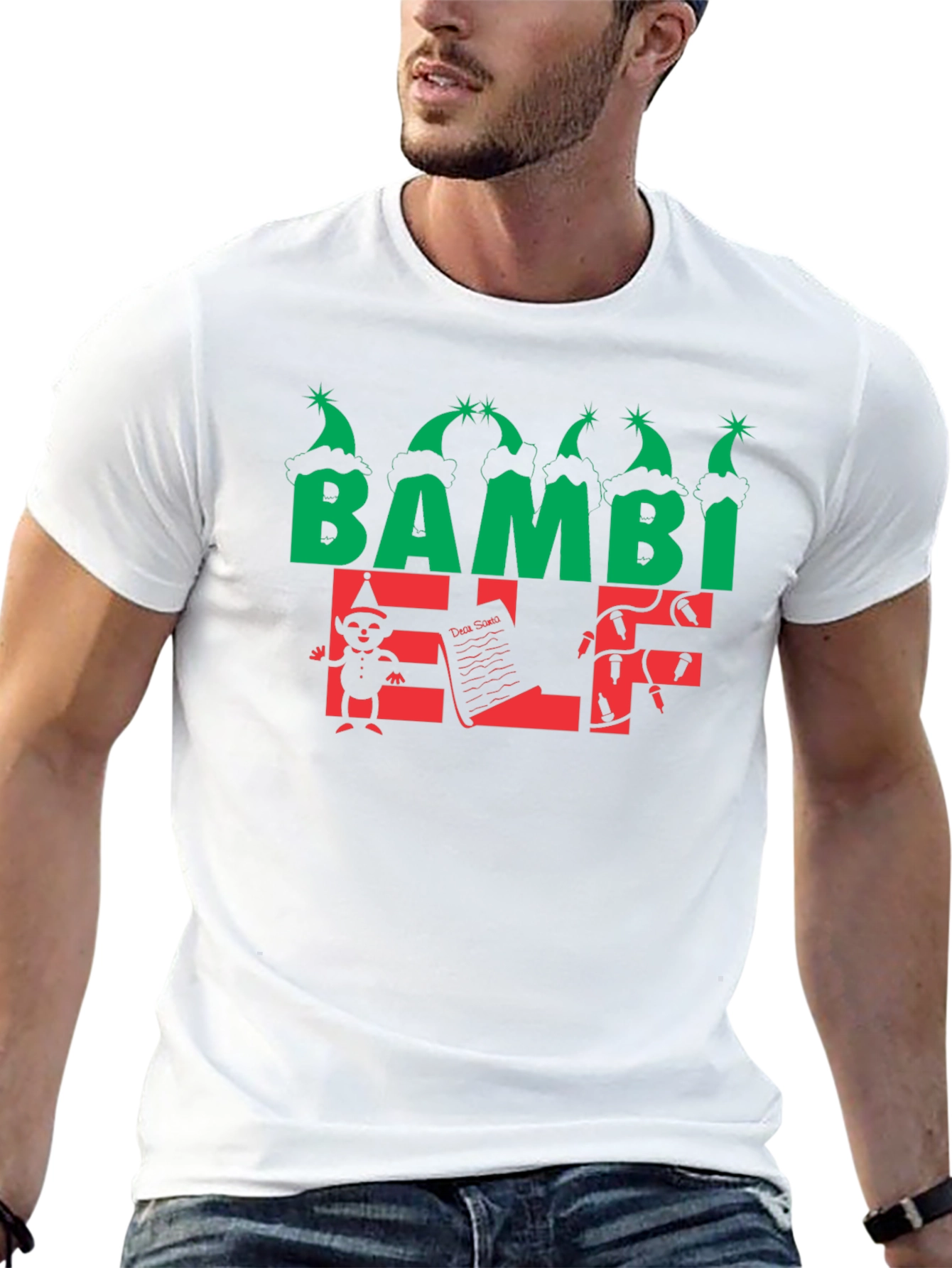 Bambi Elf Christmas T-Shirt - Holiday Gift