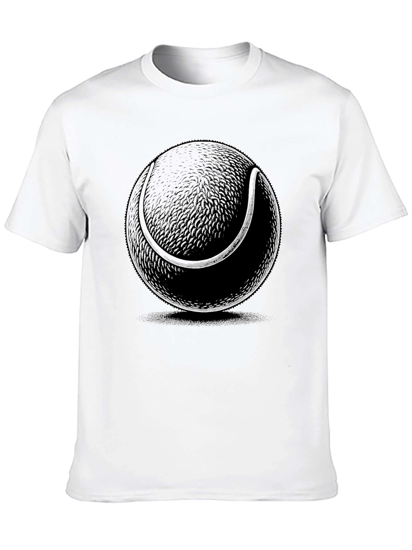 Mens Black Tennis Ball Graphic T-Shirt