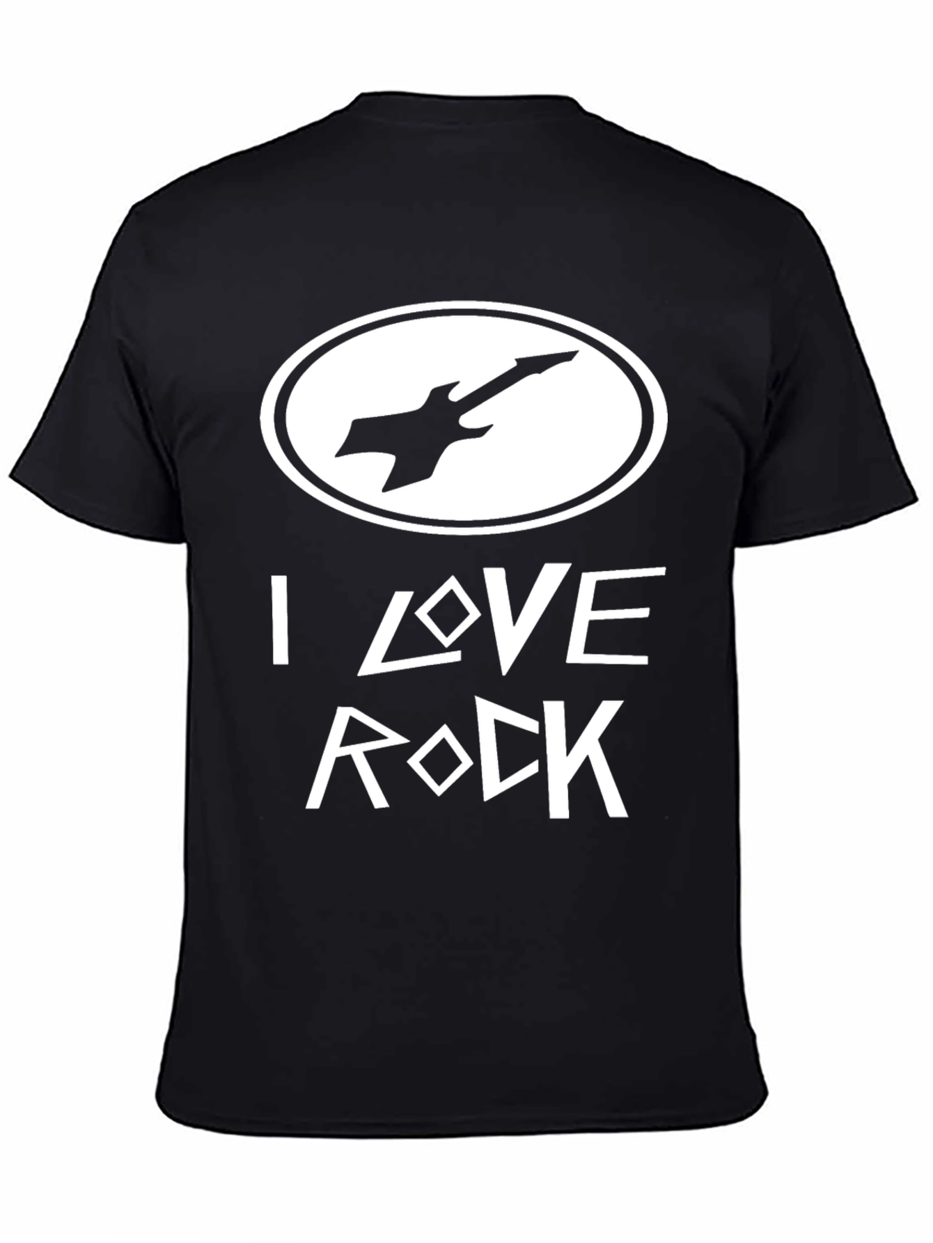 I Love Rock Black Graphic Tee
