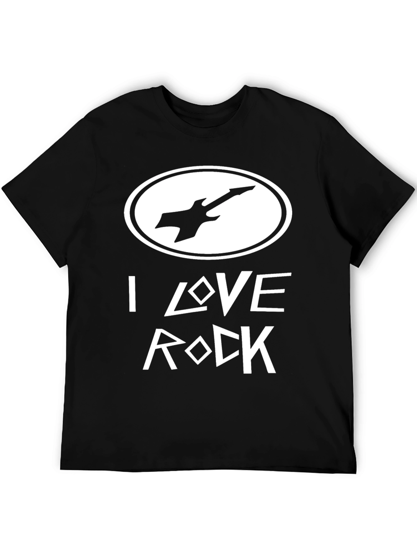 I Love Rock Black Graphic Tee