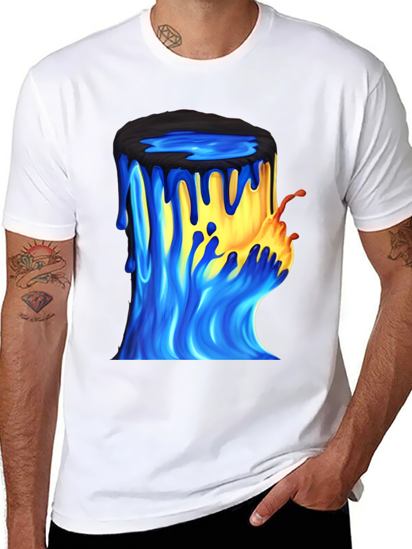 Paint Bucket Graphic Tee - Mens Black T-Shirt