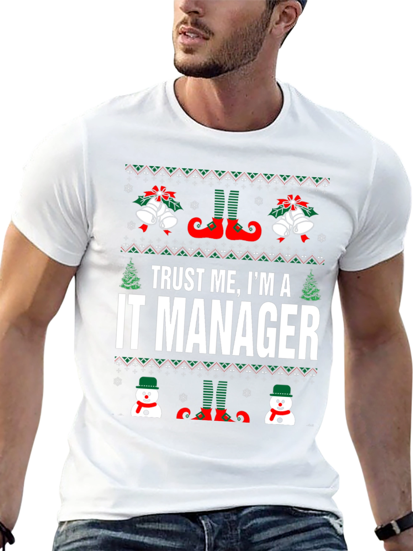IT Manager Ugly Christmas Sweater T-Shirt