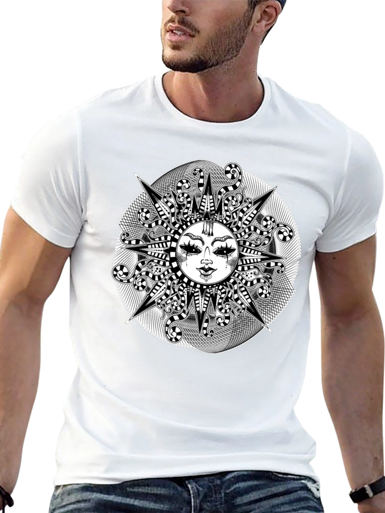 Mystic Sun Graphic Tee - Black