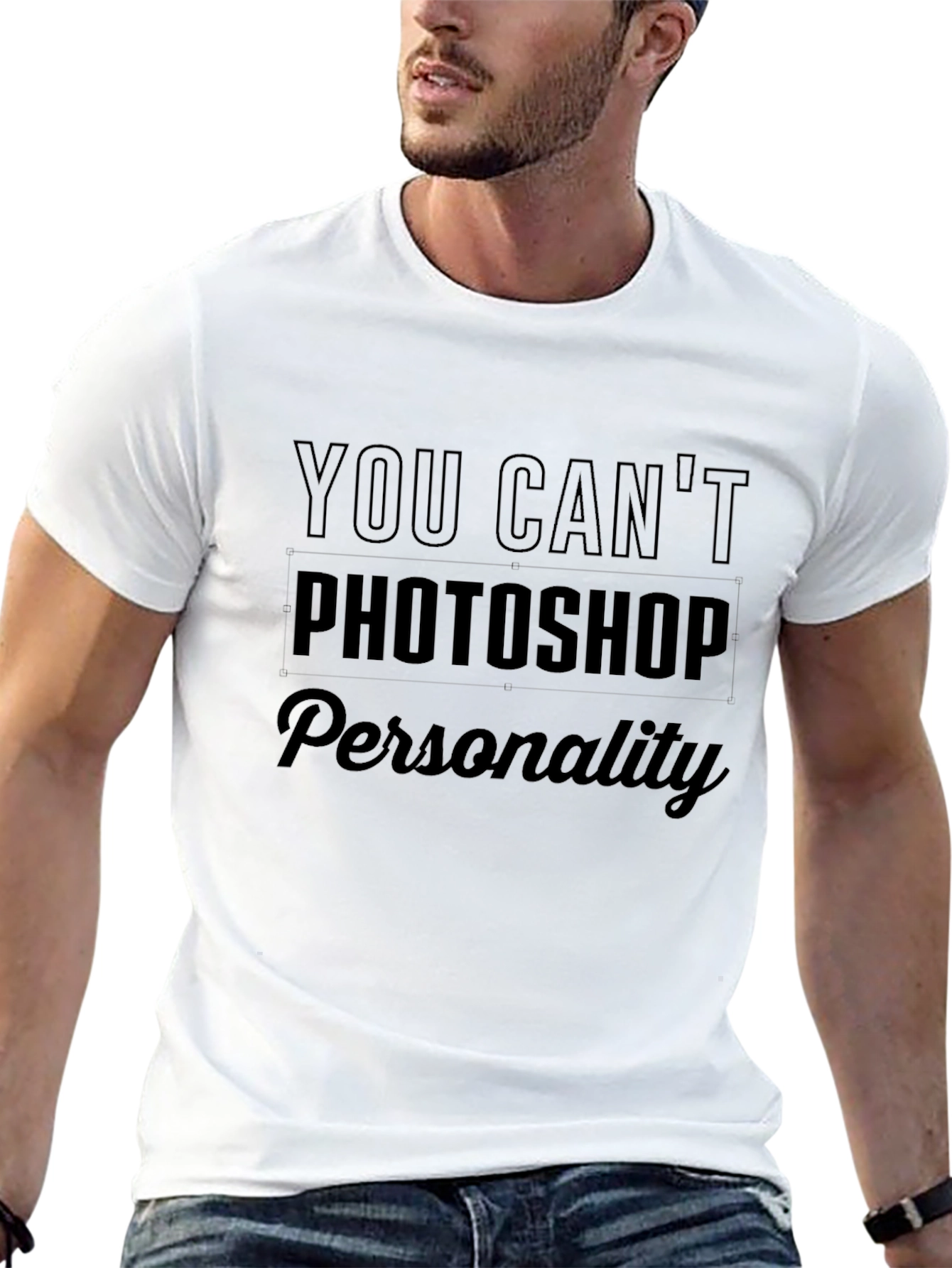 You Cant Photoshop Personality Black Tee