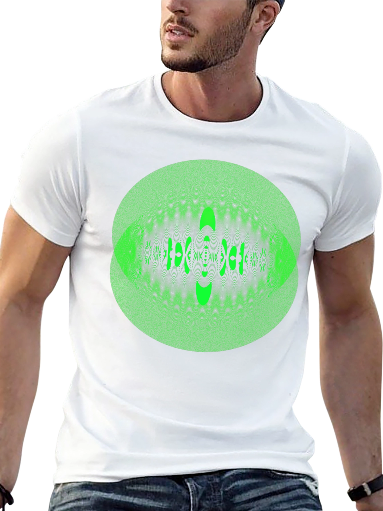 Green Eye Illusion Graphic Tee