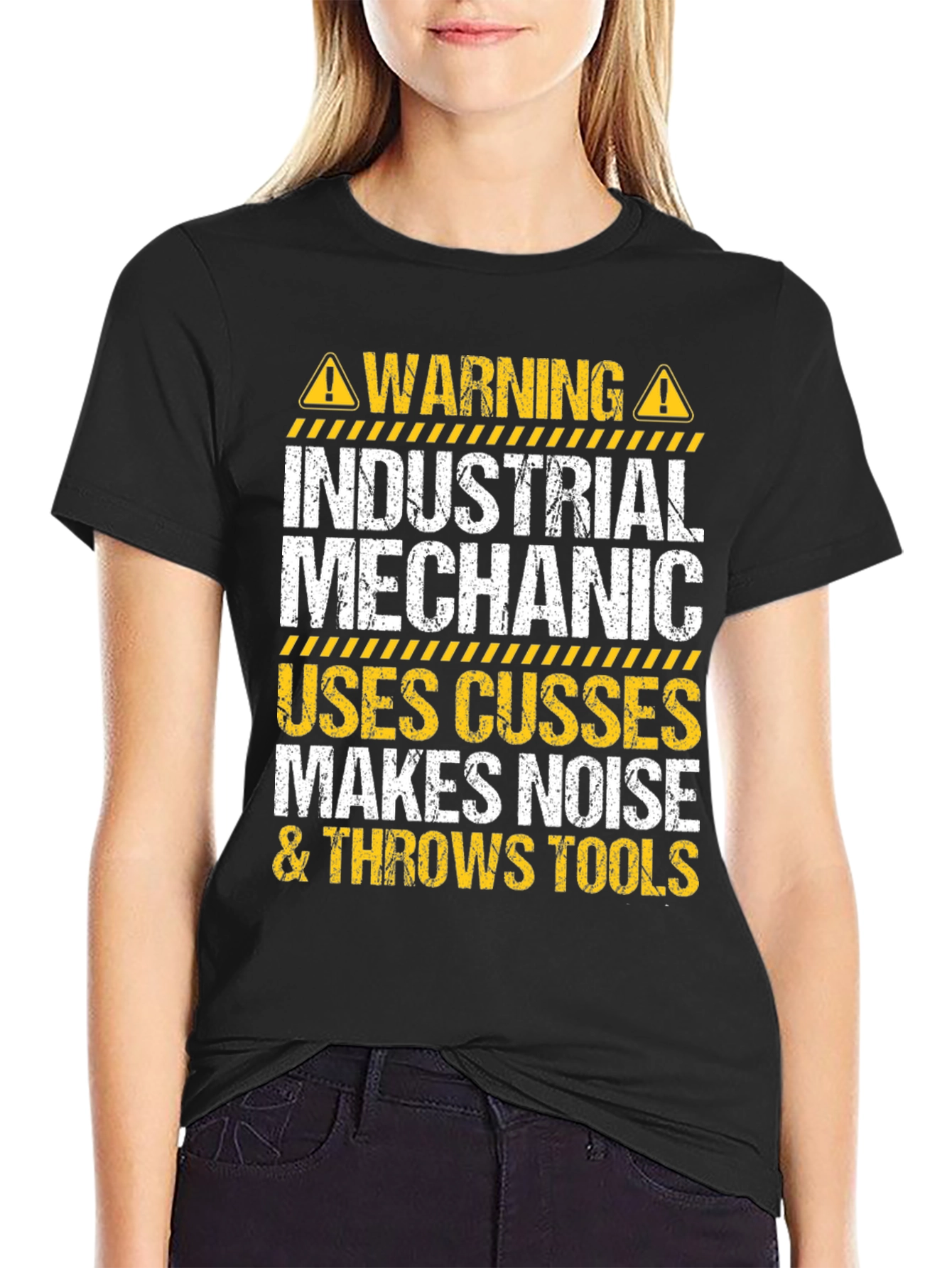 Industrial Mechanic Warning T-Shirt