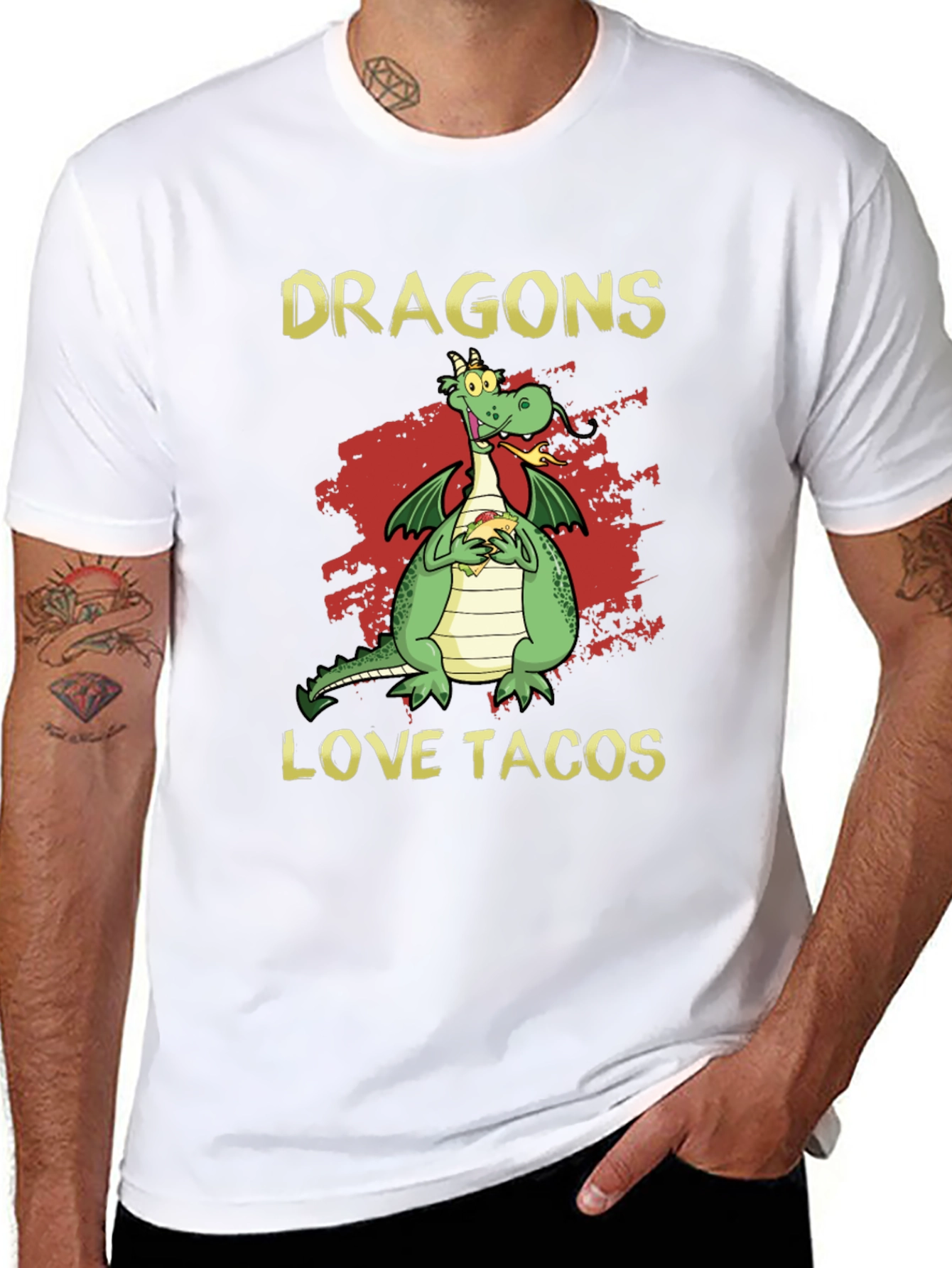 Dragons Love Tacos Graphic T-Shirt