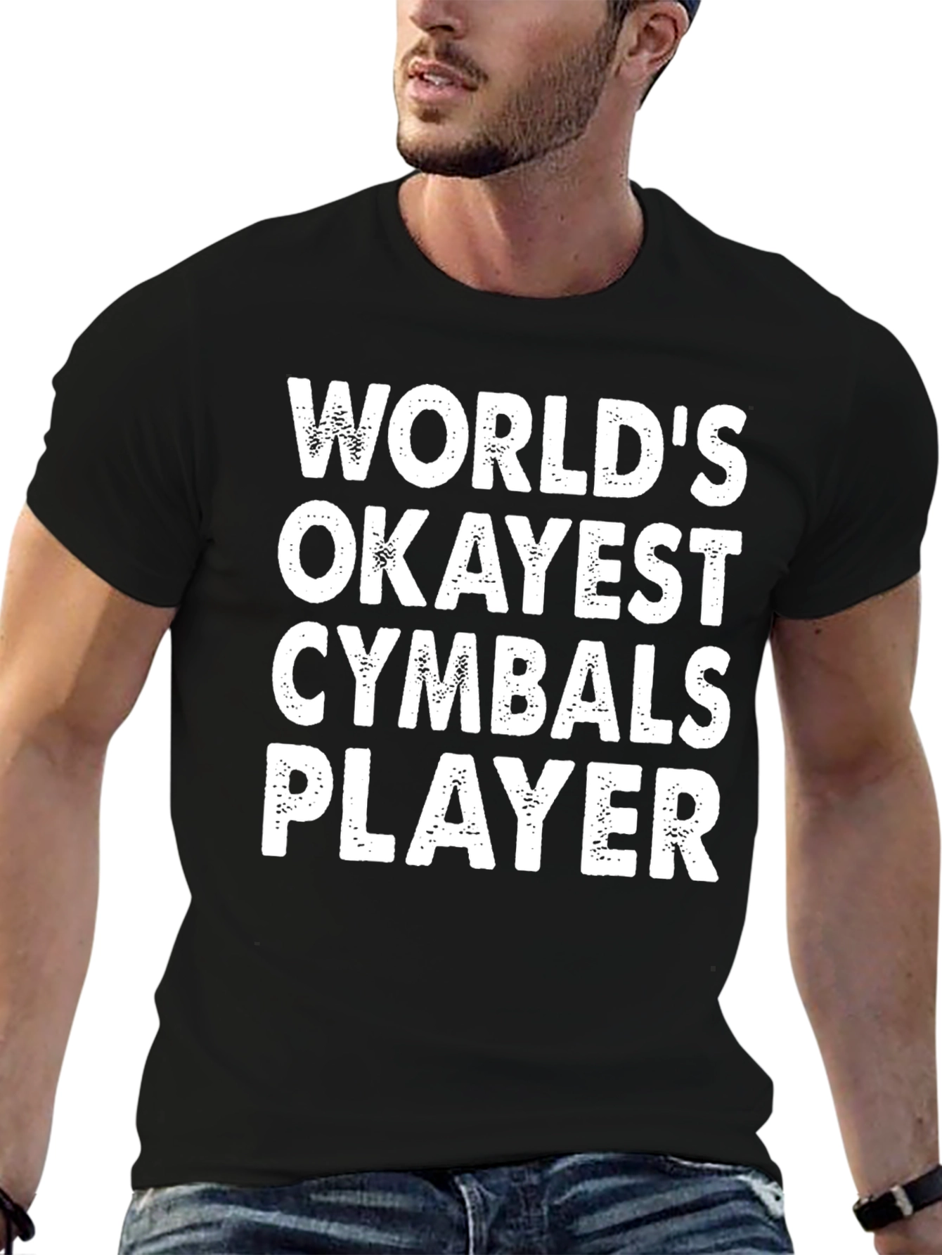 Worlds Okayest Cymbals Player Graphic Tee - Black