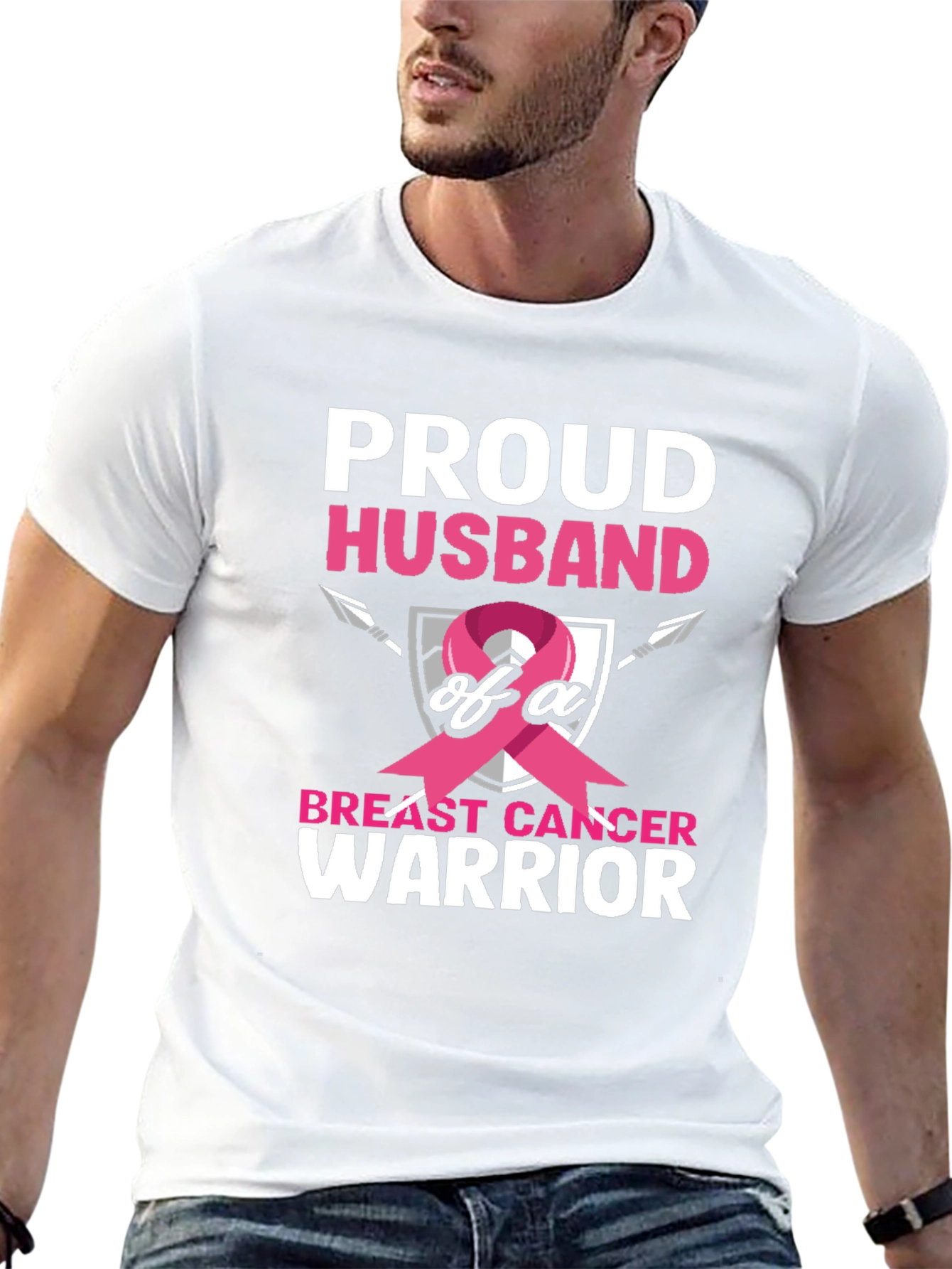 Proud Husband of a Breast Cancer Warrior T-Shirt