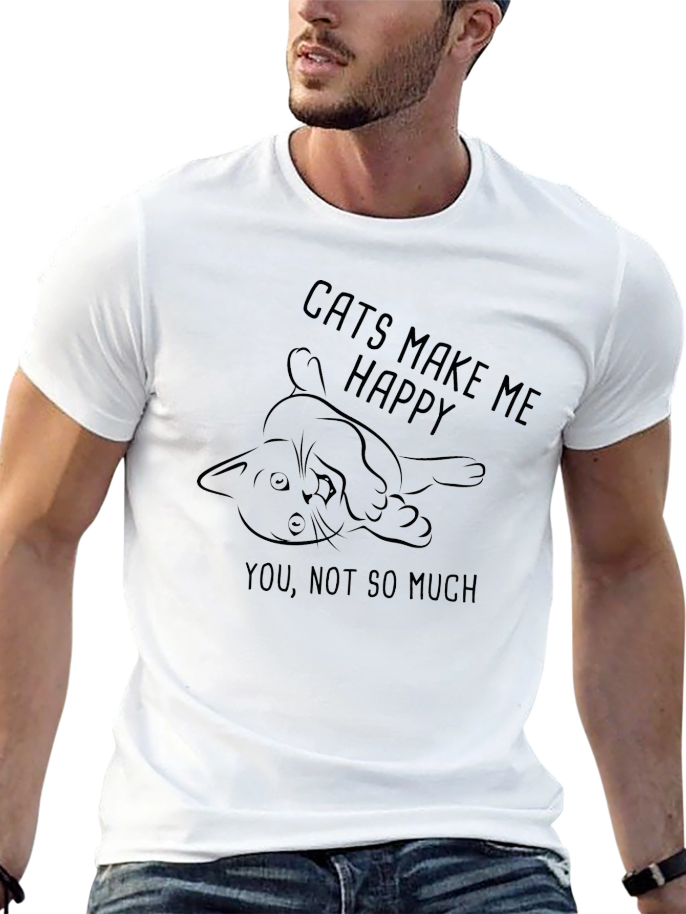 Cats Make Me Happy T-Shirt