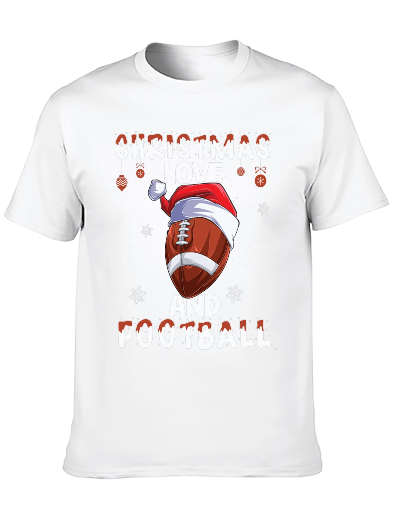 Christmas Football Love Graphic T-Shirt