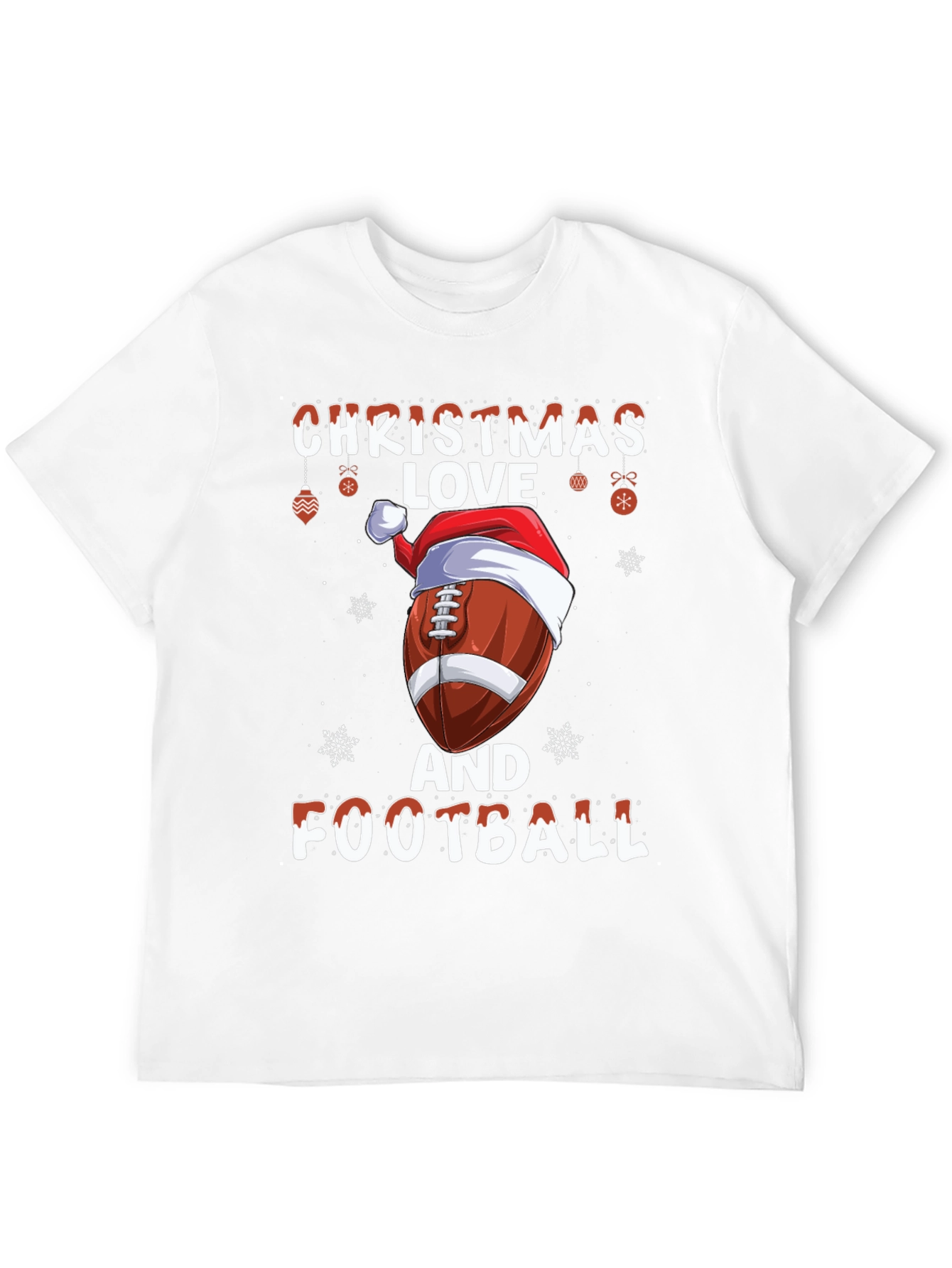 Christmas Football Love Graphic T-Shirt