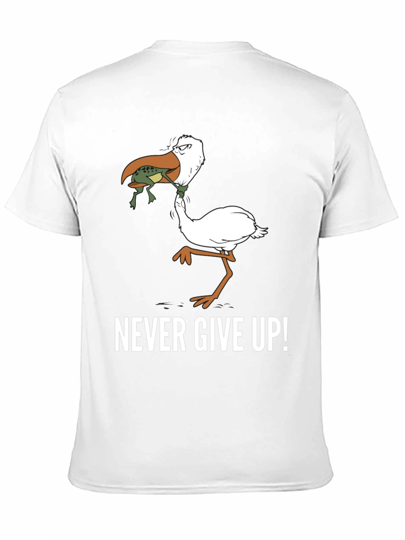 Never Give Up! Graphic Print T-Shirt