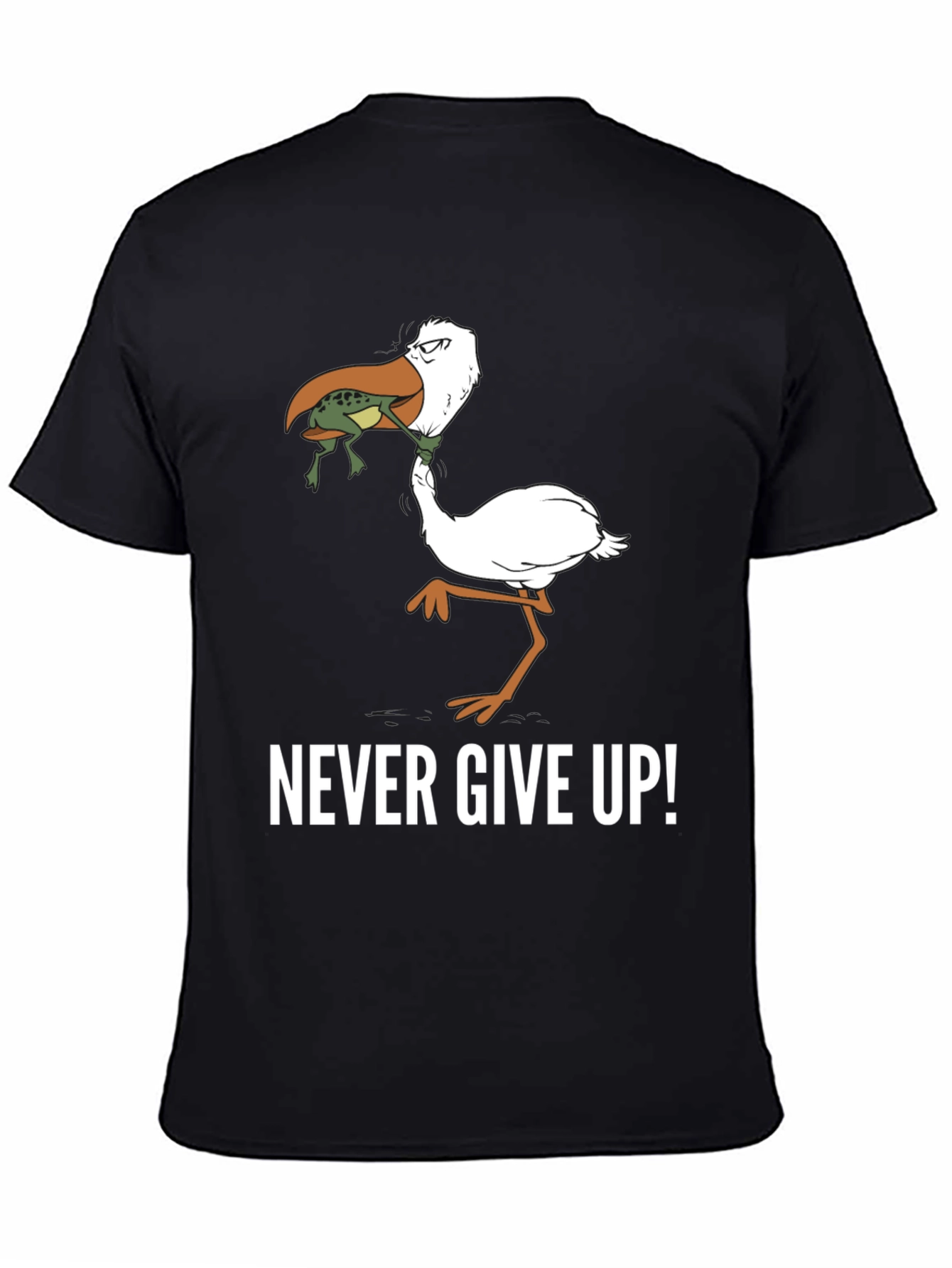 Never Give Up! Graphic Print T-Shirt