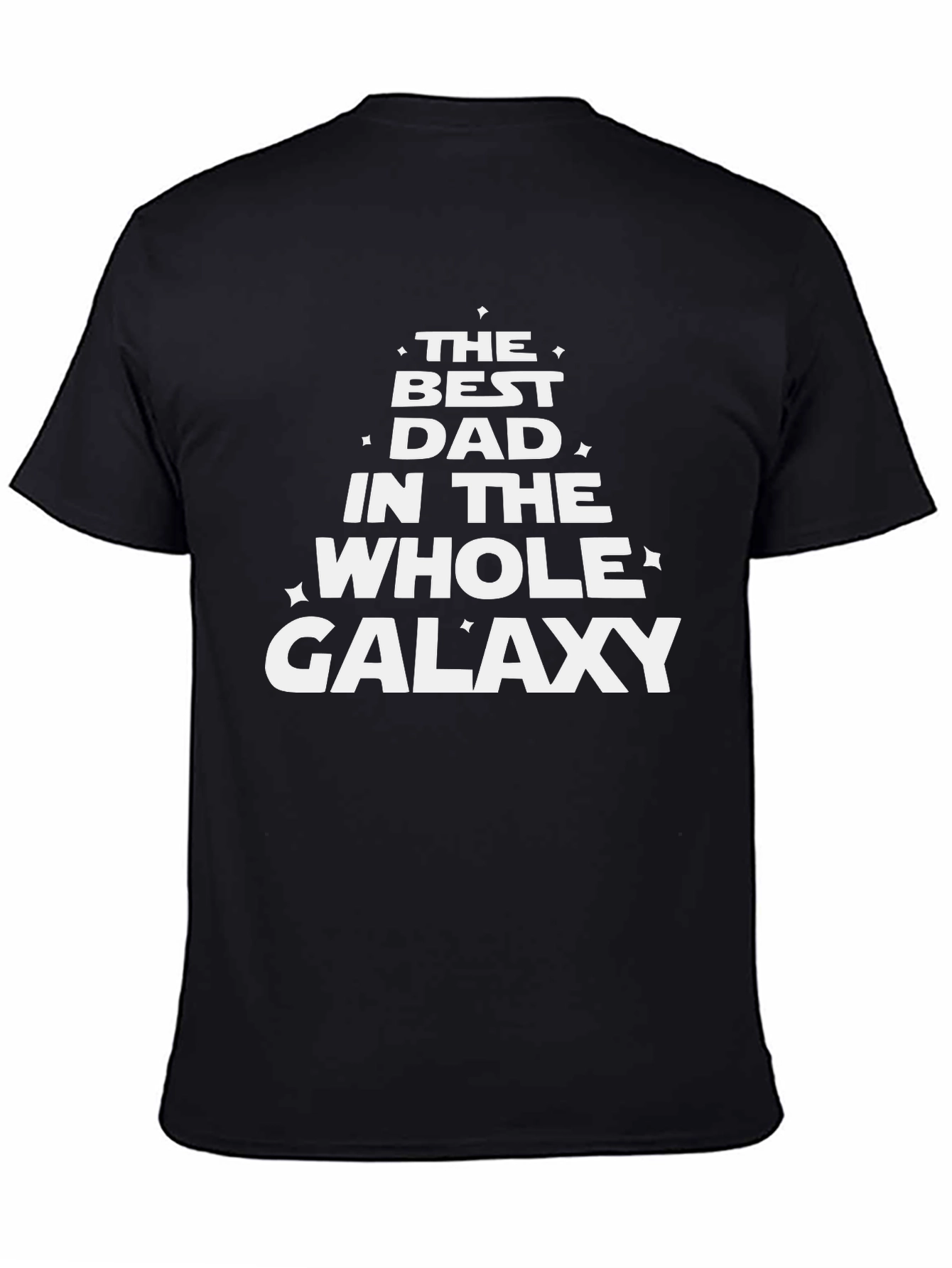 Best Dad in the Galaxy Black Graphic T-Shirt