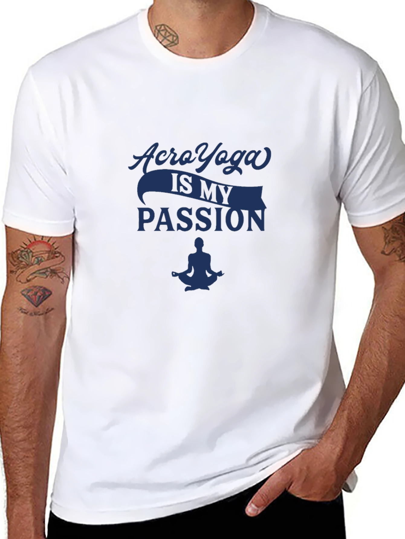Acro Yoga Passion T-Shirt - Meditation Design