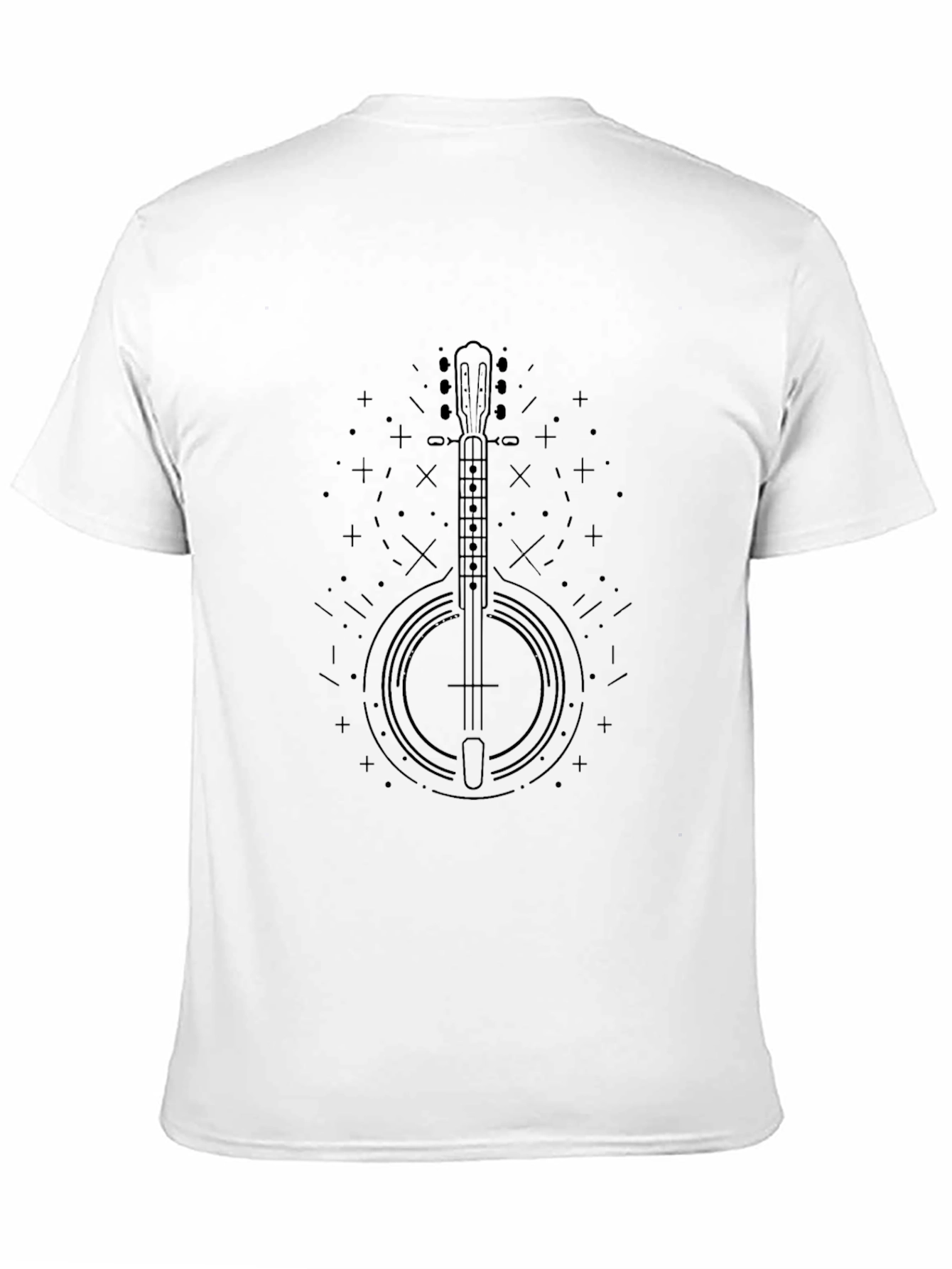 Black Banjo Graphic Tee - Cool Music Lover Shirt