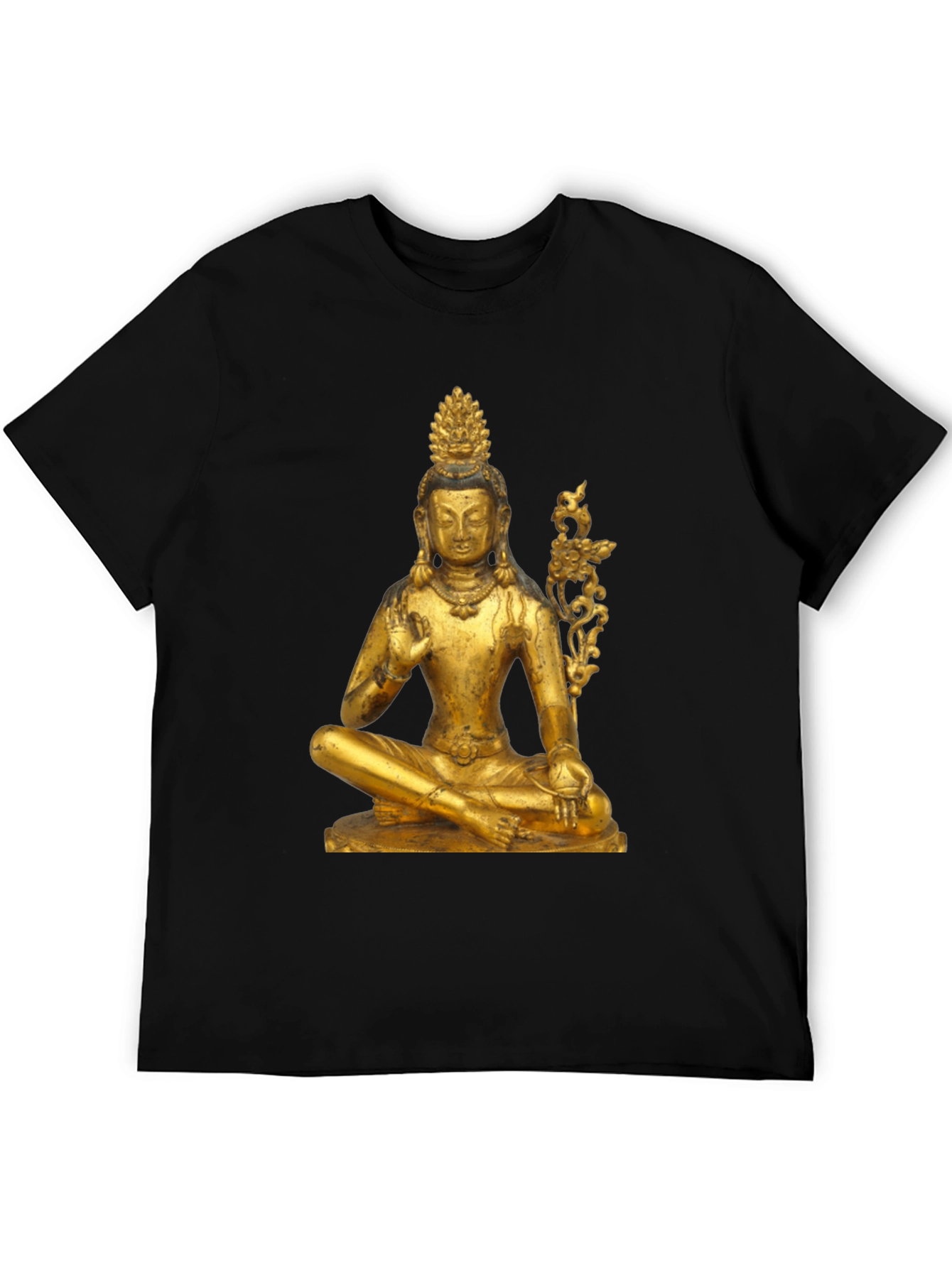 Golden Buddha Graphic Tee - Unisex Black T-Shirt