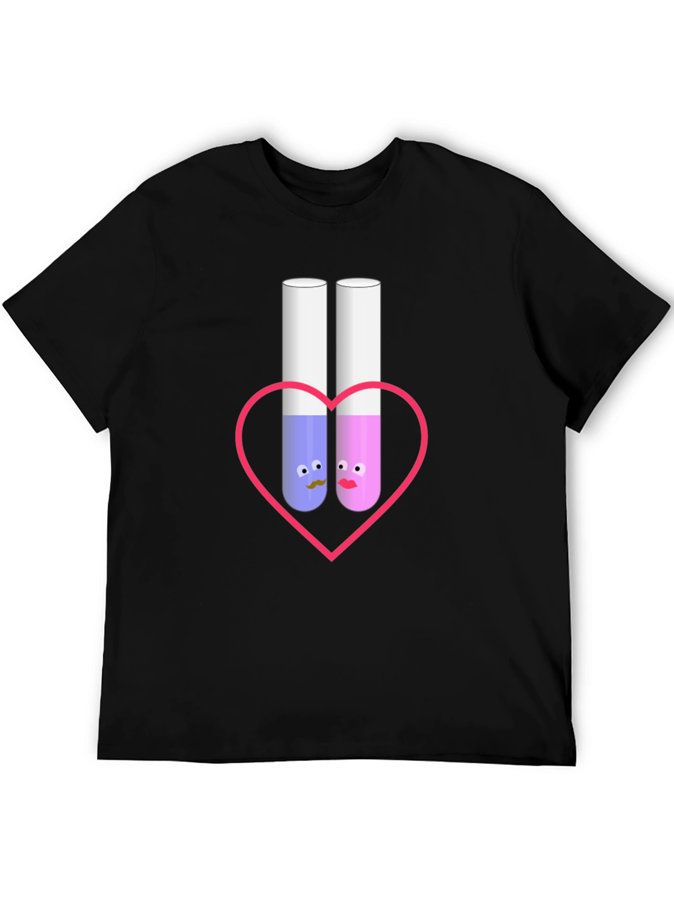 Science Love T-Shirt: Cute Chemistry Test Tubes