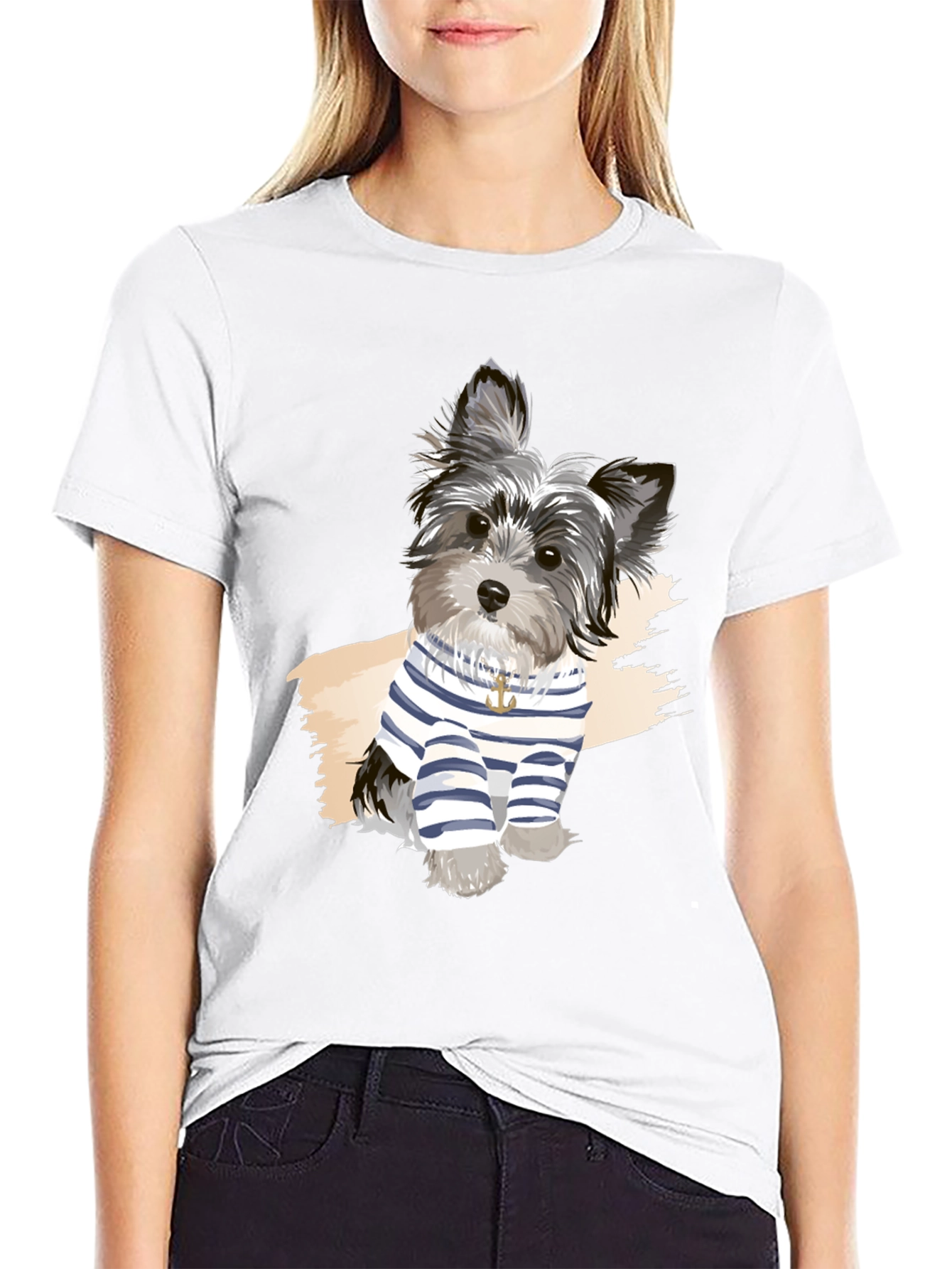 Dog Graphic Tee - Black Short Sleeve T-Shirt