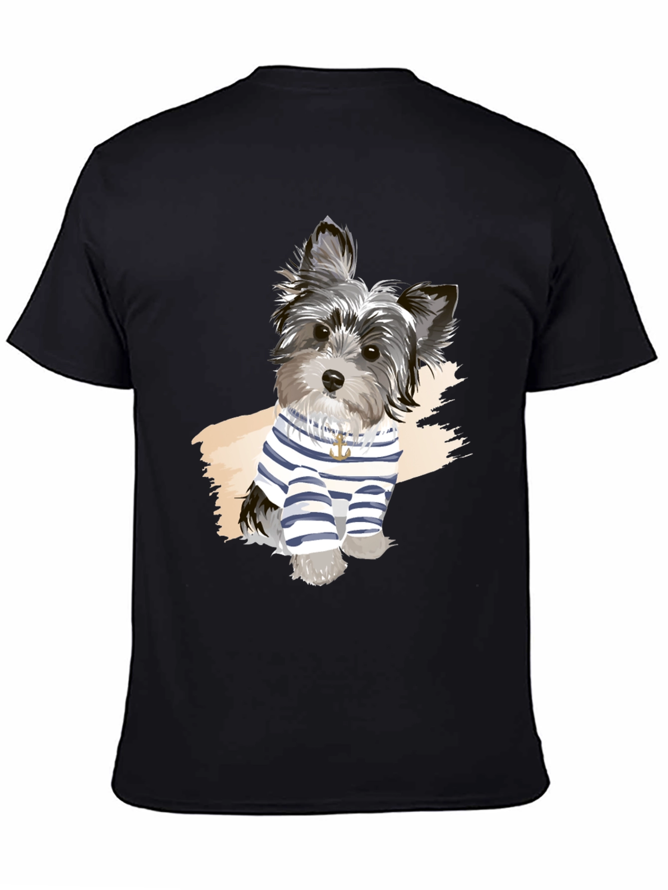 Dog Graphic Tee - Black Short Sleeve T-Shirt