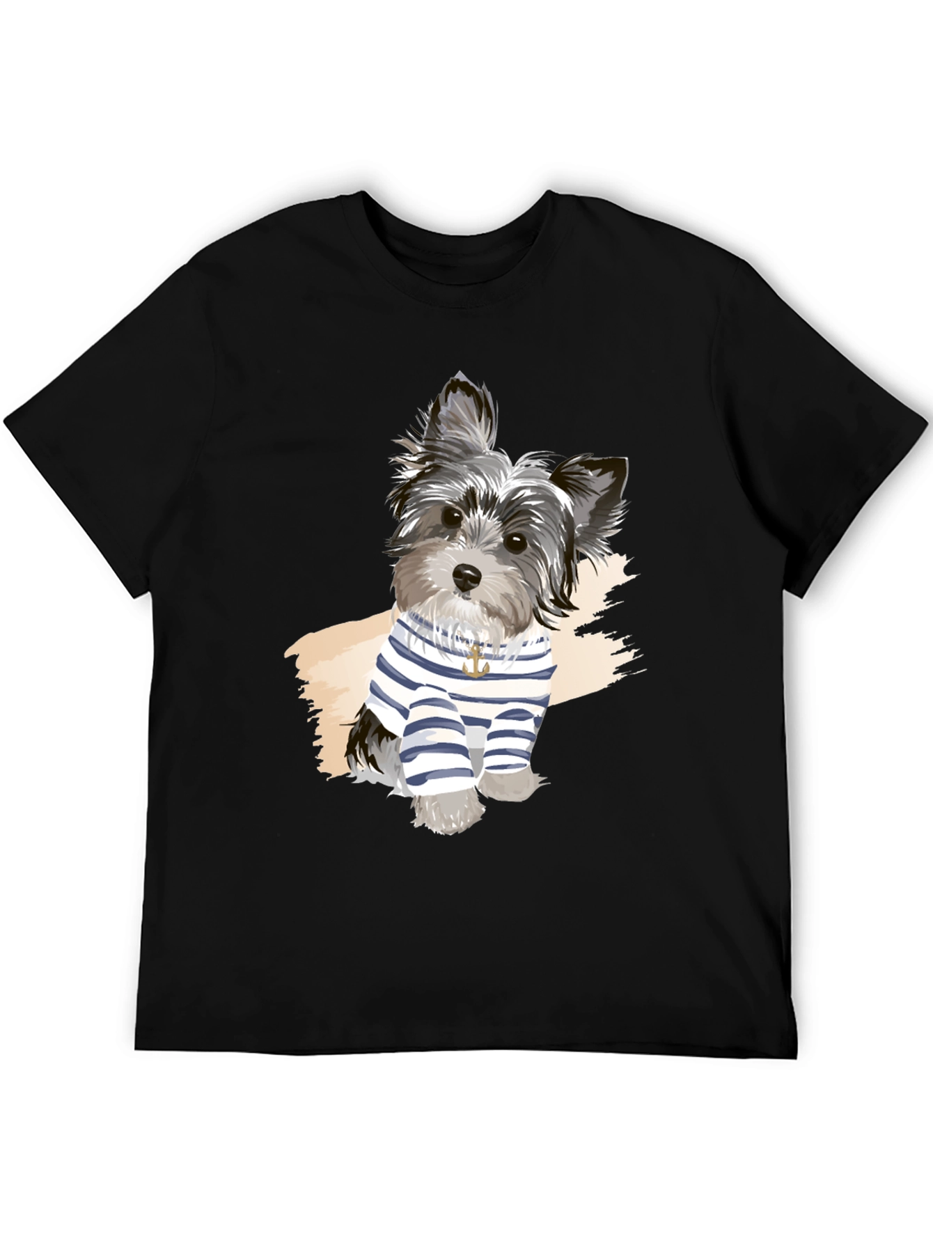 Dog Graphic Tee - Black Short Sleeve T-Shirt